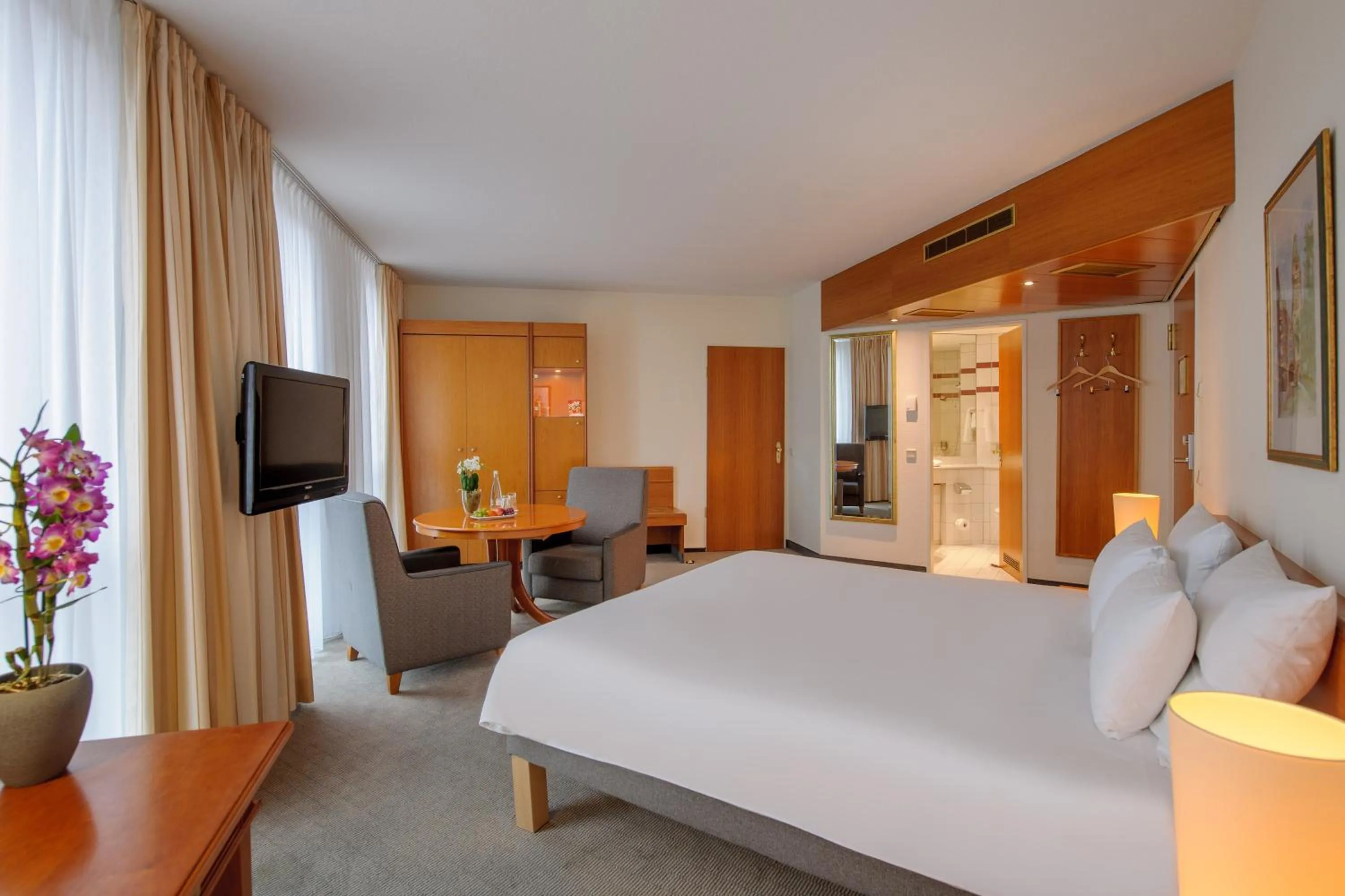 TV and multimedia, Bed in Novotel Freiburg am Konzerthaus