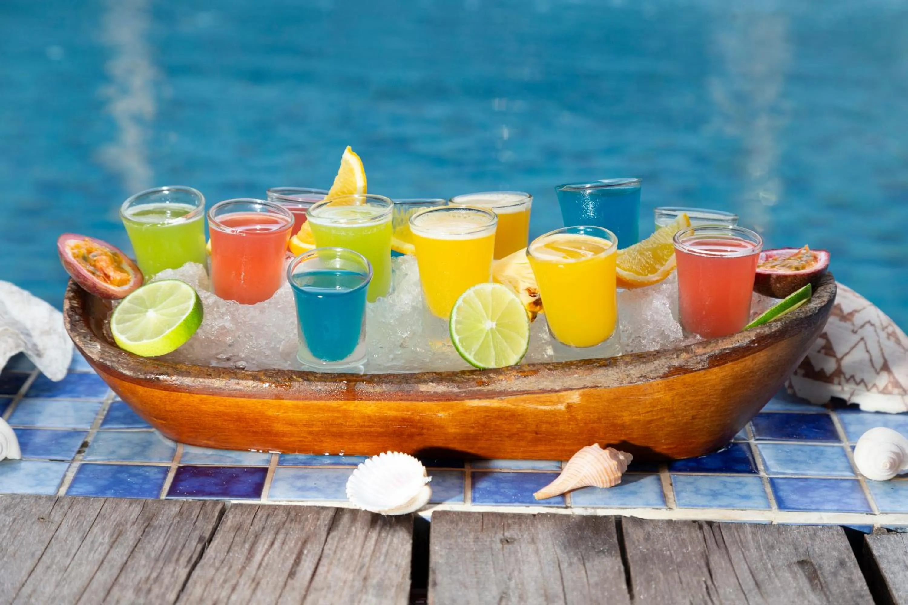 Pool view in Eden Beach Resort by EHM