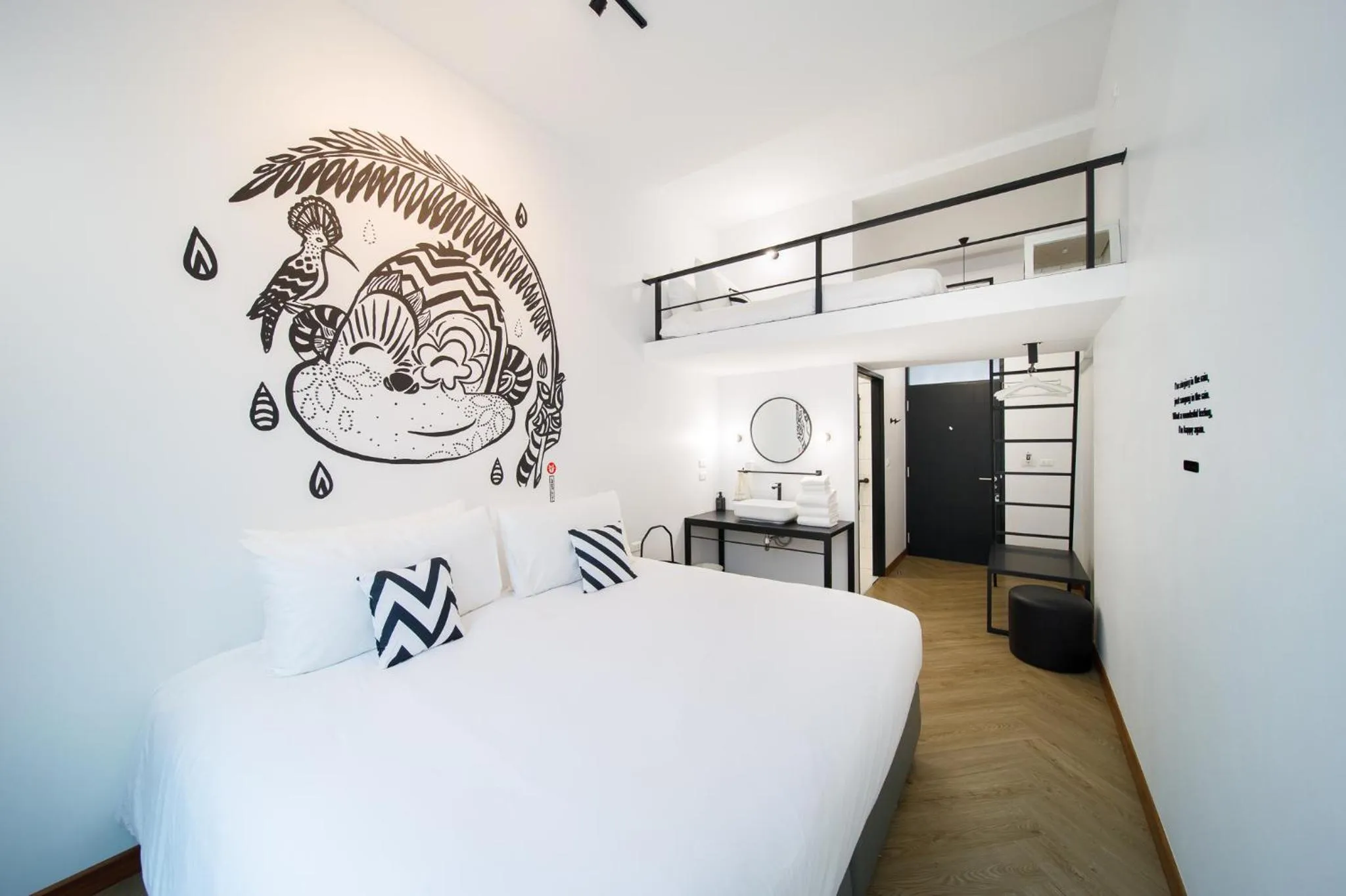 Photo of the whole room, Bed in Blu Monkey Hub & Hotel Ranong