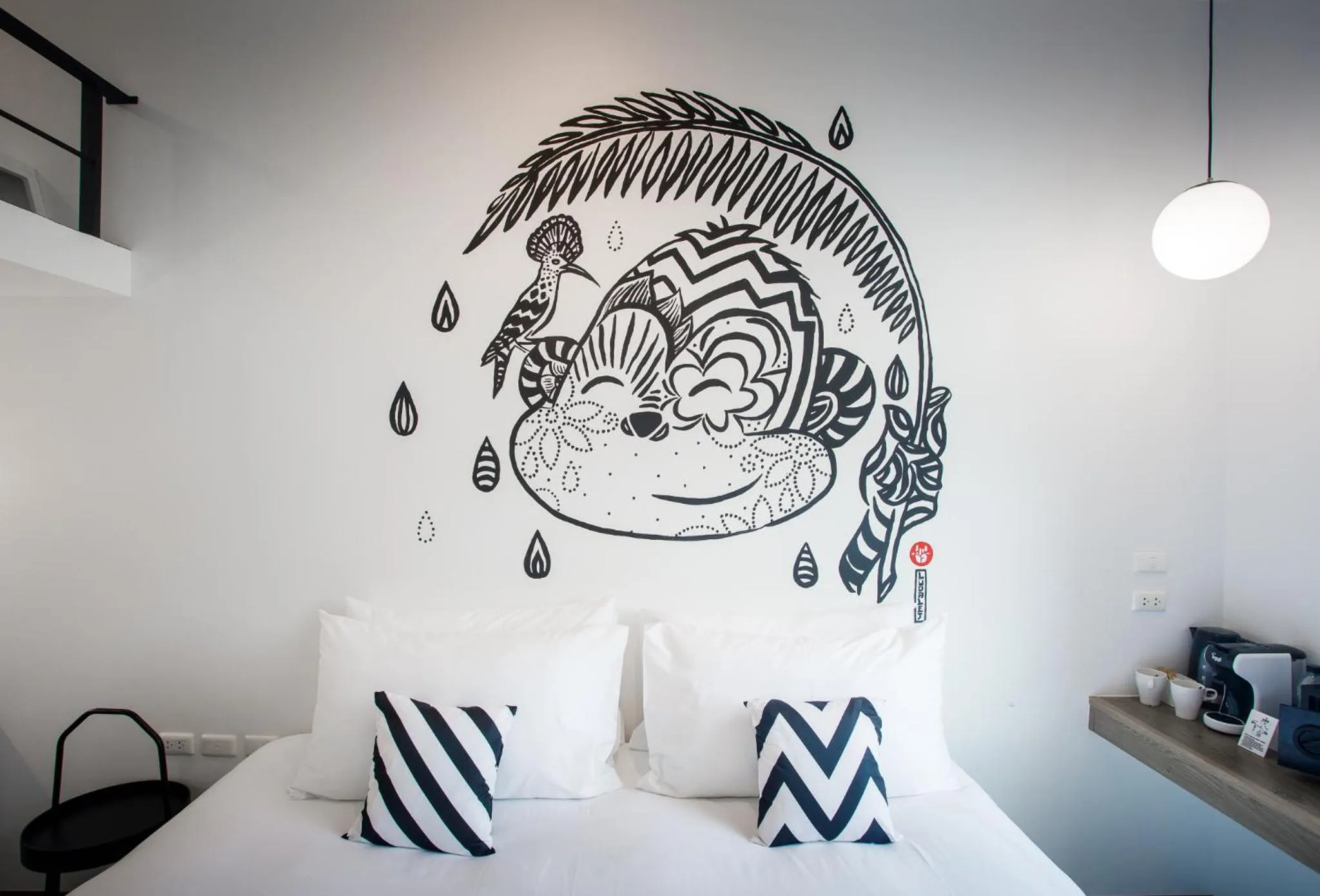 Decorative detail, Bed in Blu Monkey Hub & Hotel Ranong