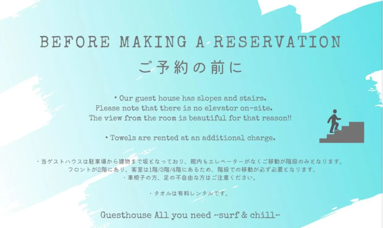 Text overlay in Guesthouse All you need - All rooms have an ocean view!