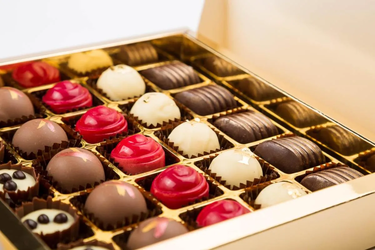 Food close-up in Schoko-Apartments mit Bad & Küche