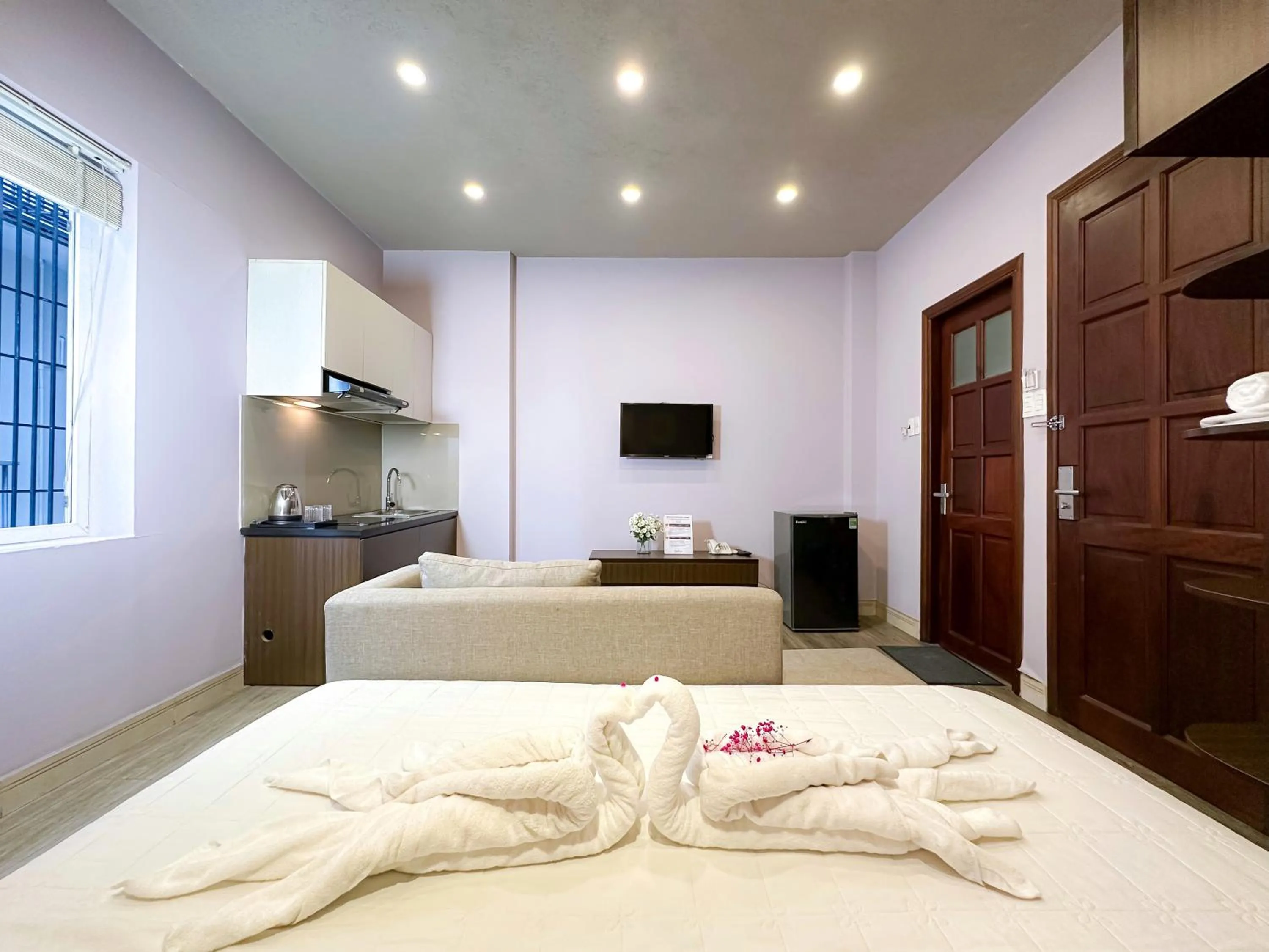 Bed in Eva Adam Hotel