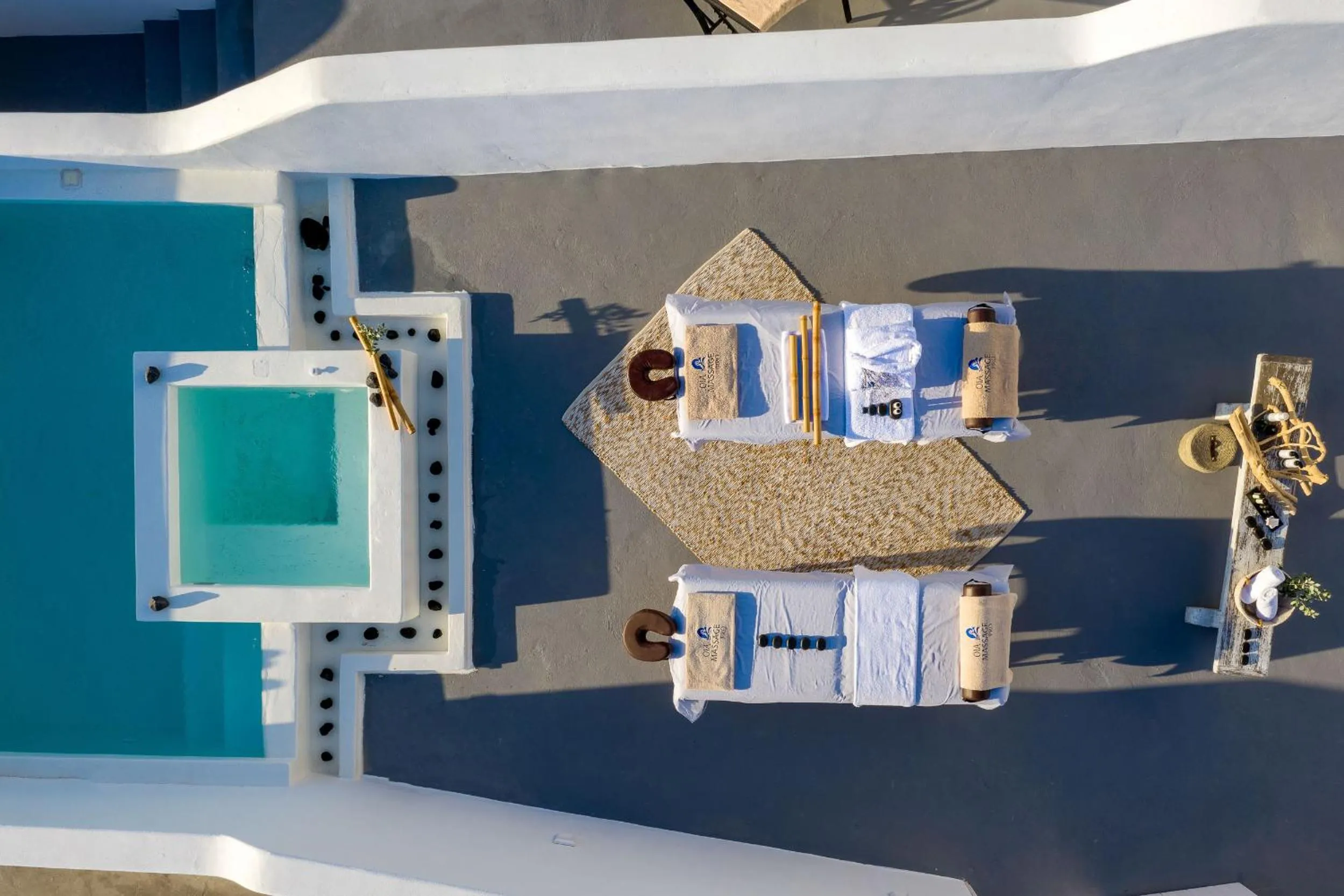 Bird's eye view in Santolia Art Suites