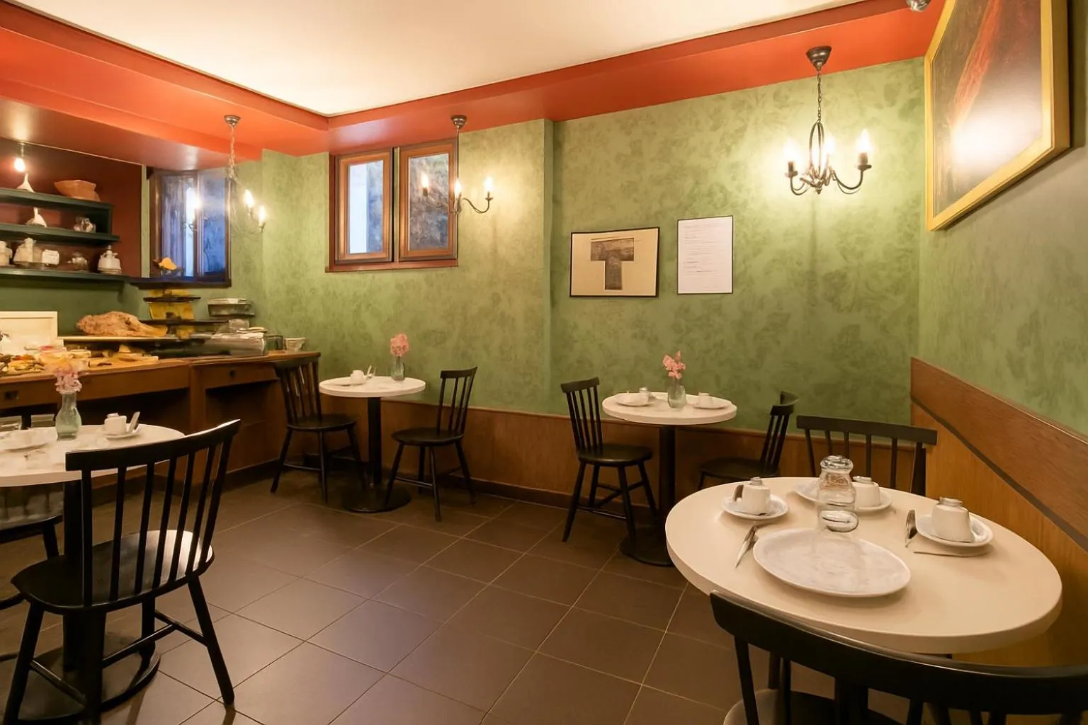 Continental breakfast in Walled off Hotel Paris