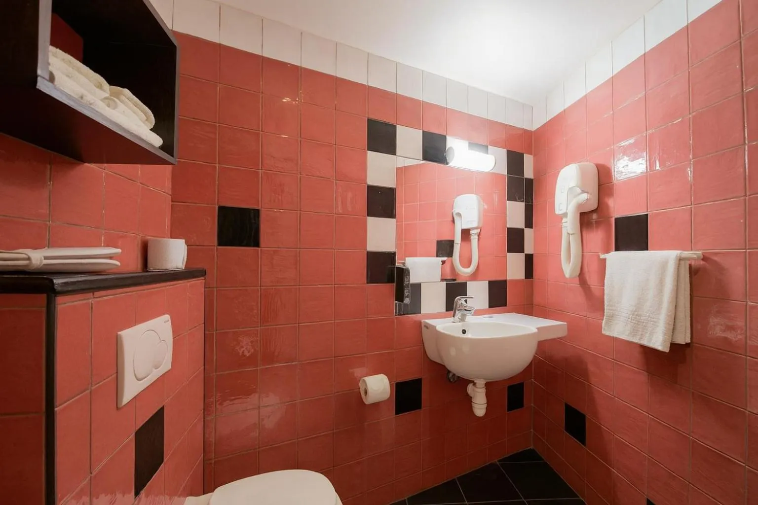 Shower in Walled off Hotel Paris