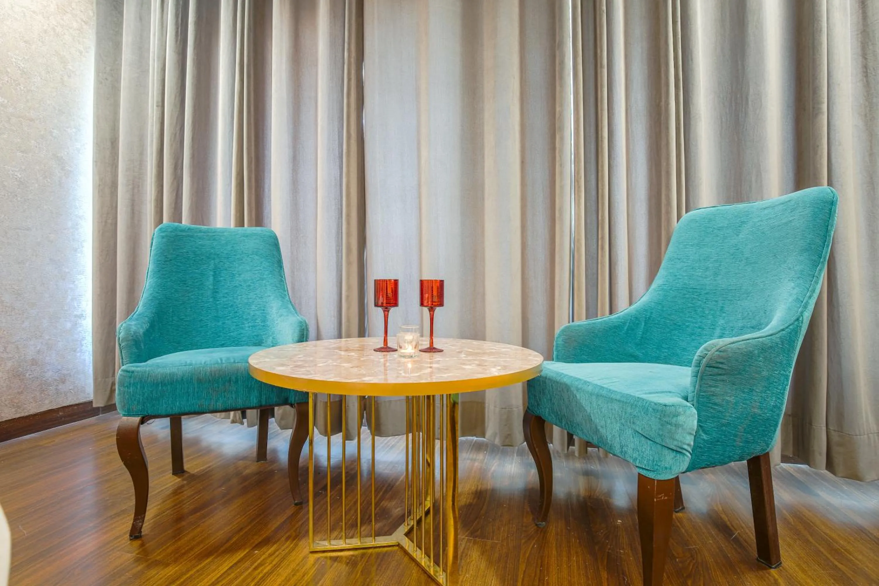 Seating area in The Stories Hotel