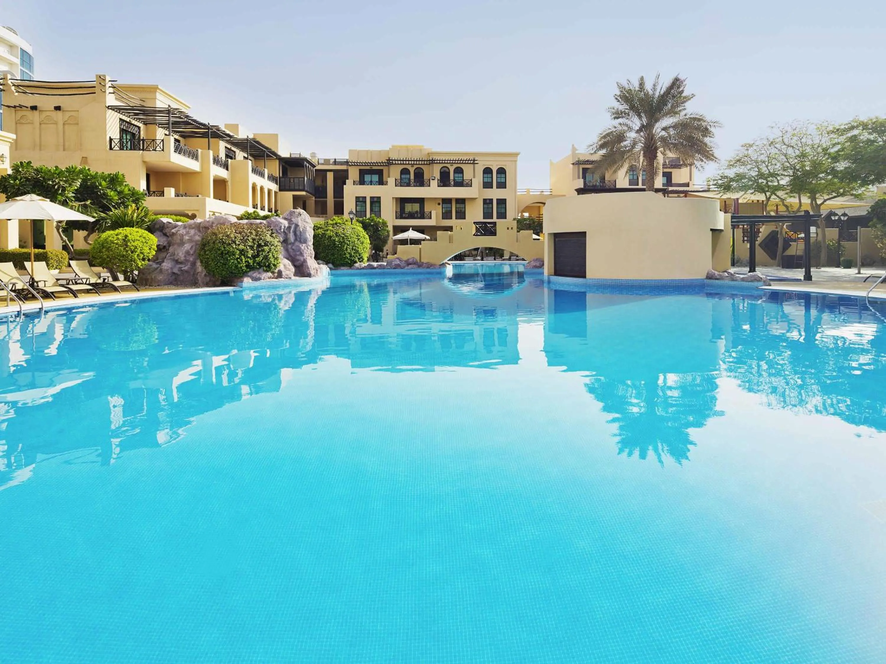 Pool view in Novotel Bahrain Al Dana Resort