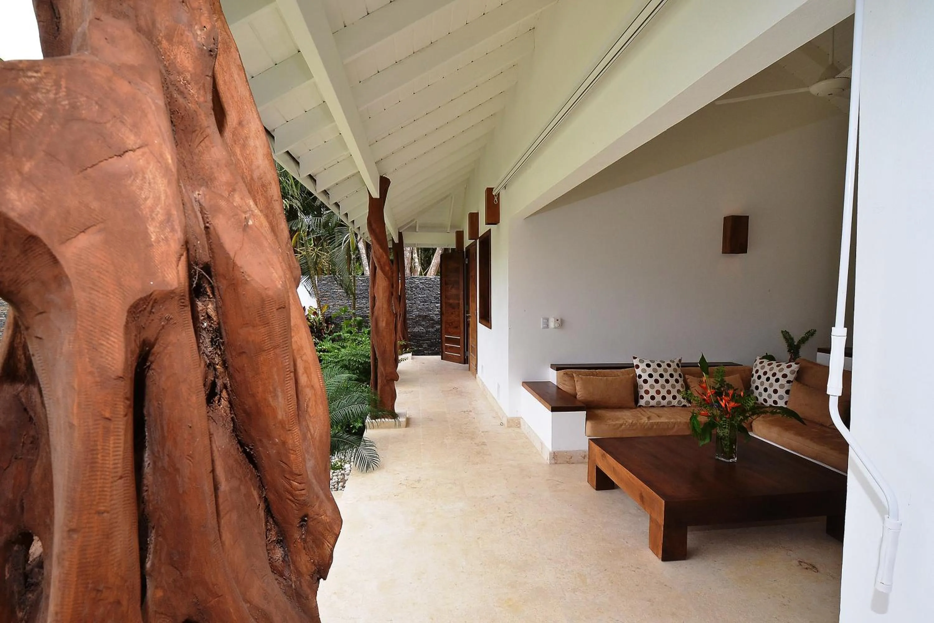 Garden in Las Terrenas Front Beach And Garden Villa with private staff