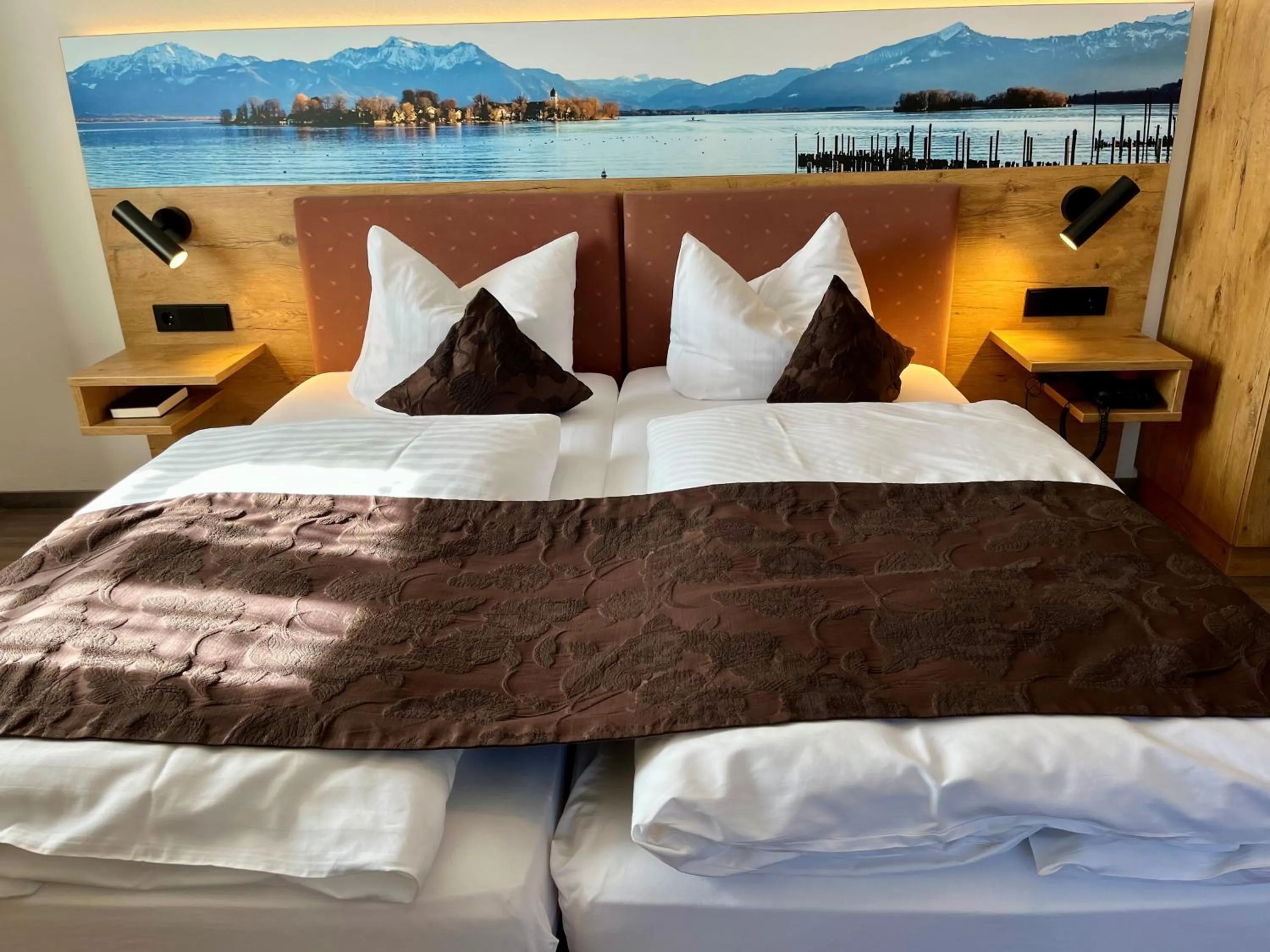 Bed in Hotel Oberwirt