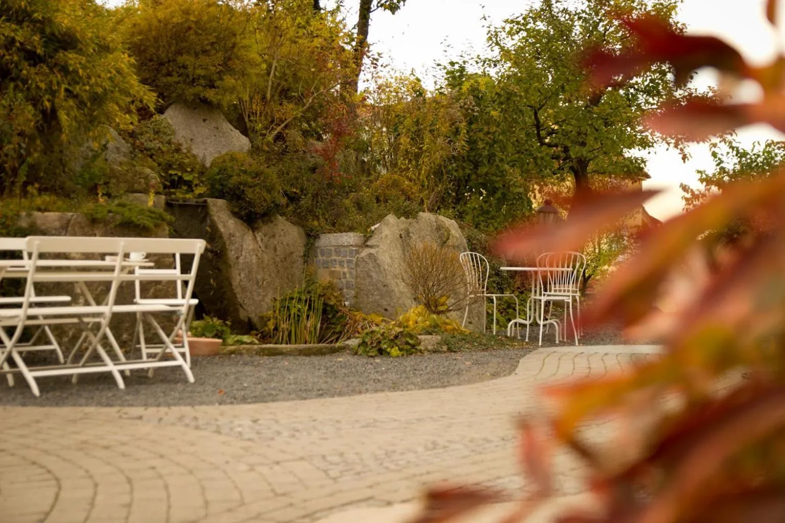 Patio in Altes Kurhaus Landhotel