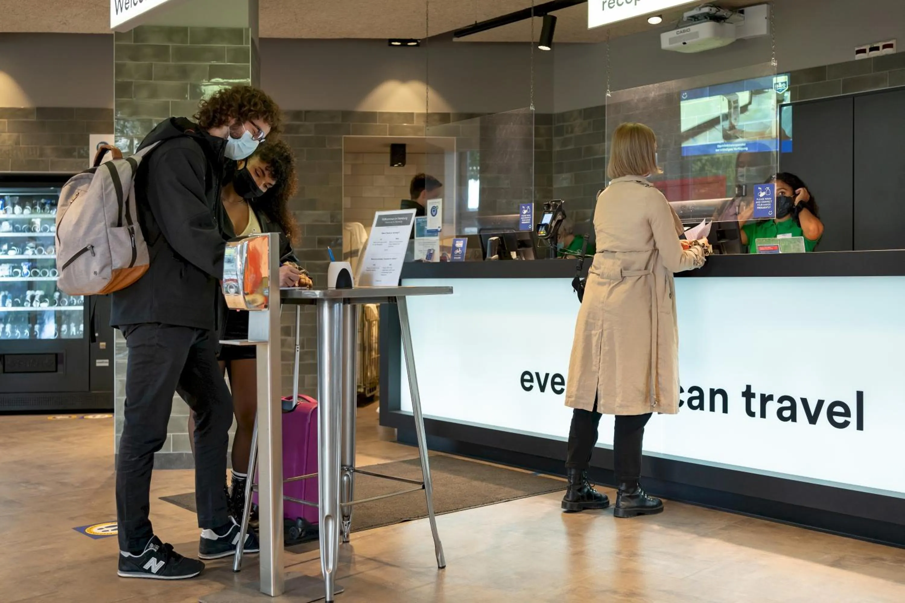 Lobby or reception in a&o Hamburg Hauptbahnhof