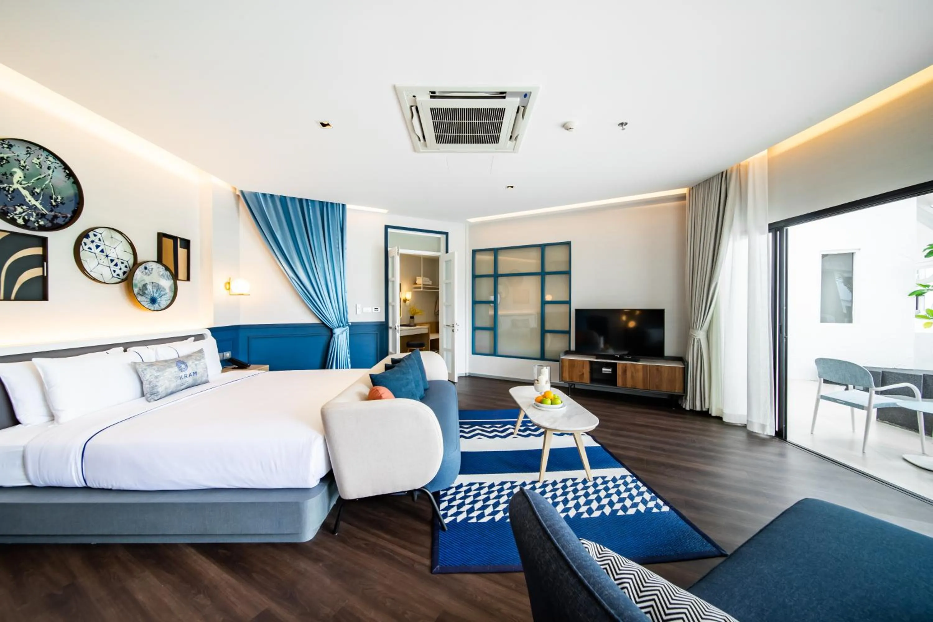 Living room, Bed in Kram Pattaya