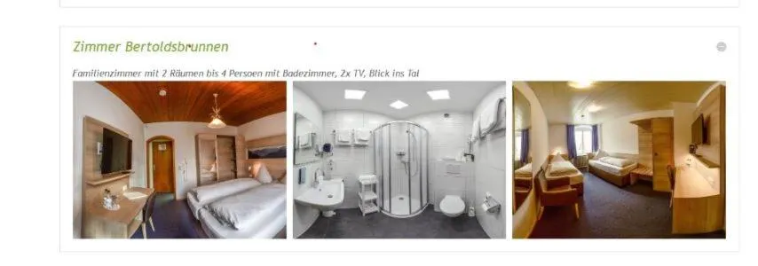 Bathroom, Bed in Hotel Hirschen