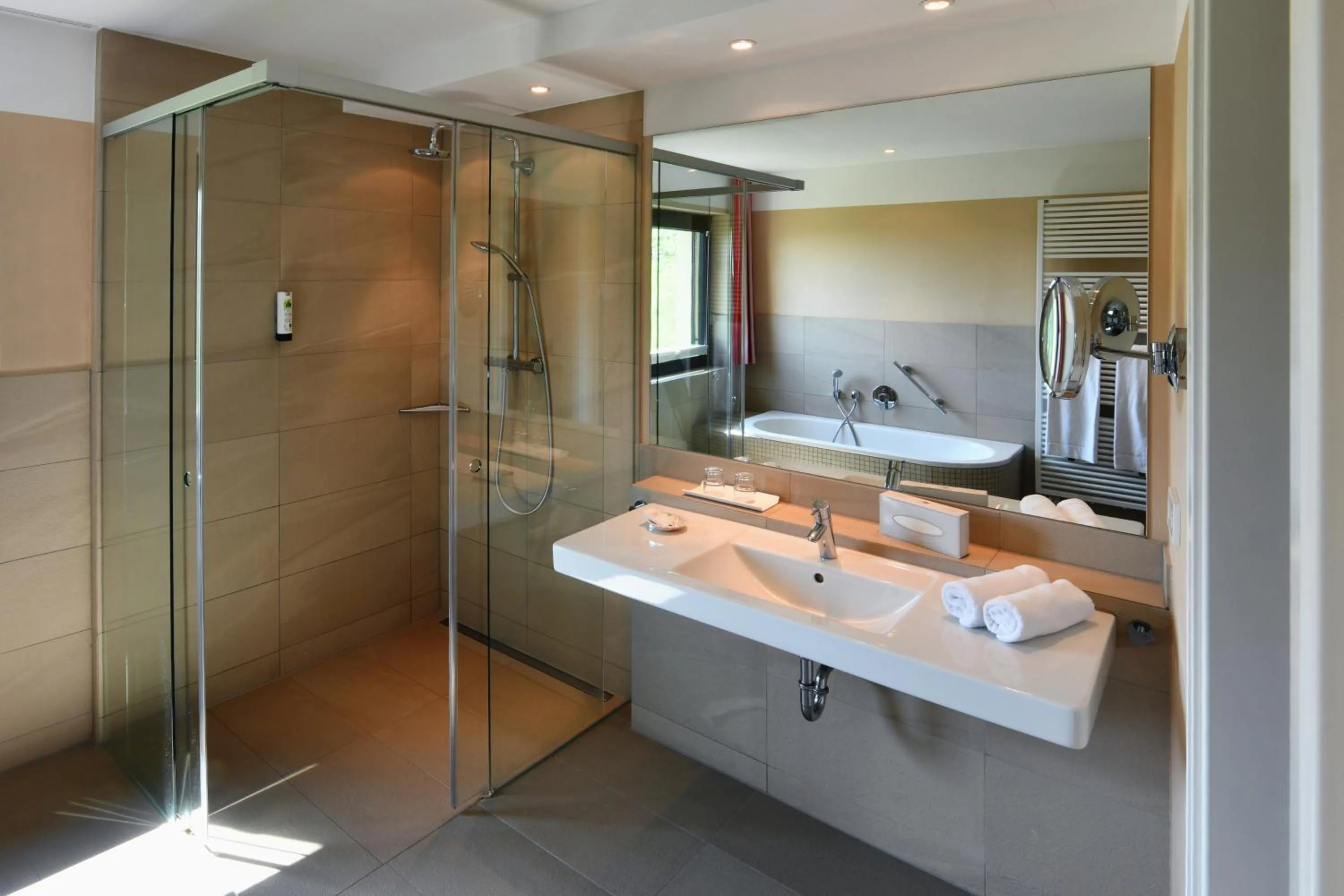 Shower in Hotel Rebenhof