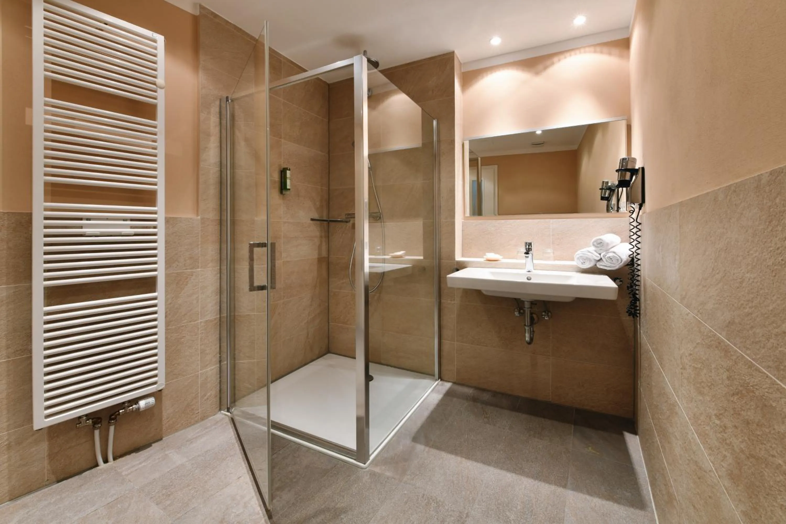 Shower in Hotel Rebenhof