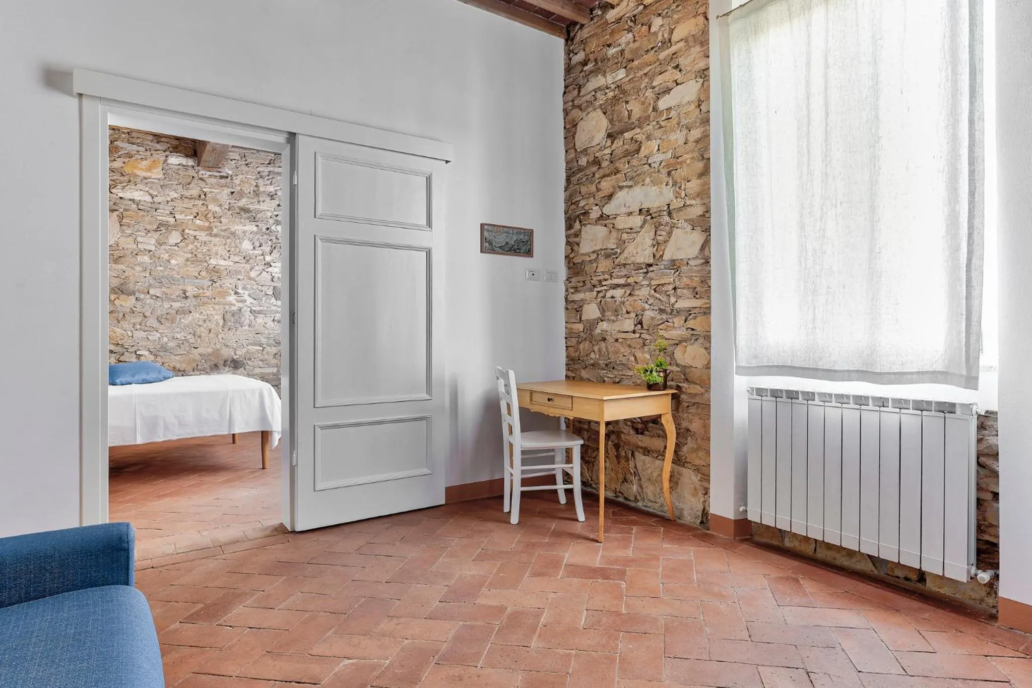 Living room, Bed in Villa Galgani