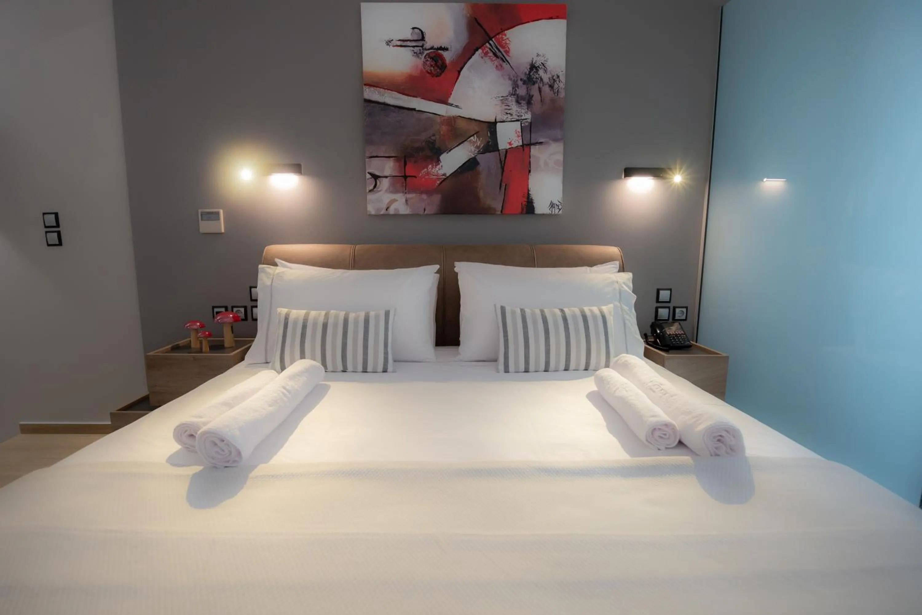 Decorative detail, Bed in The Victoria Lefkada