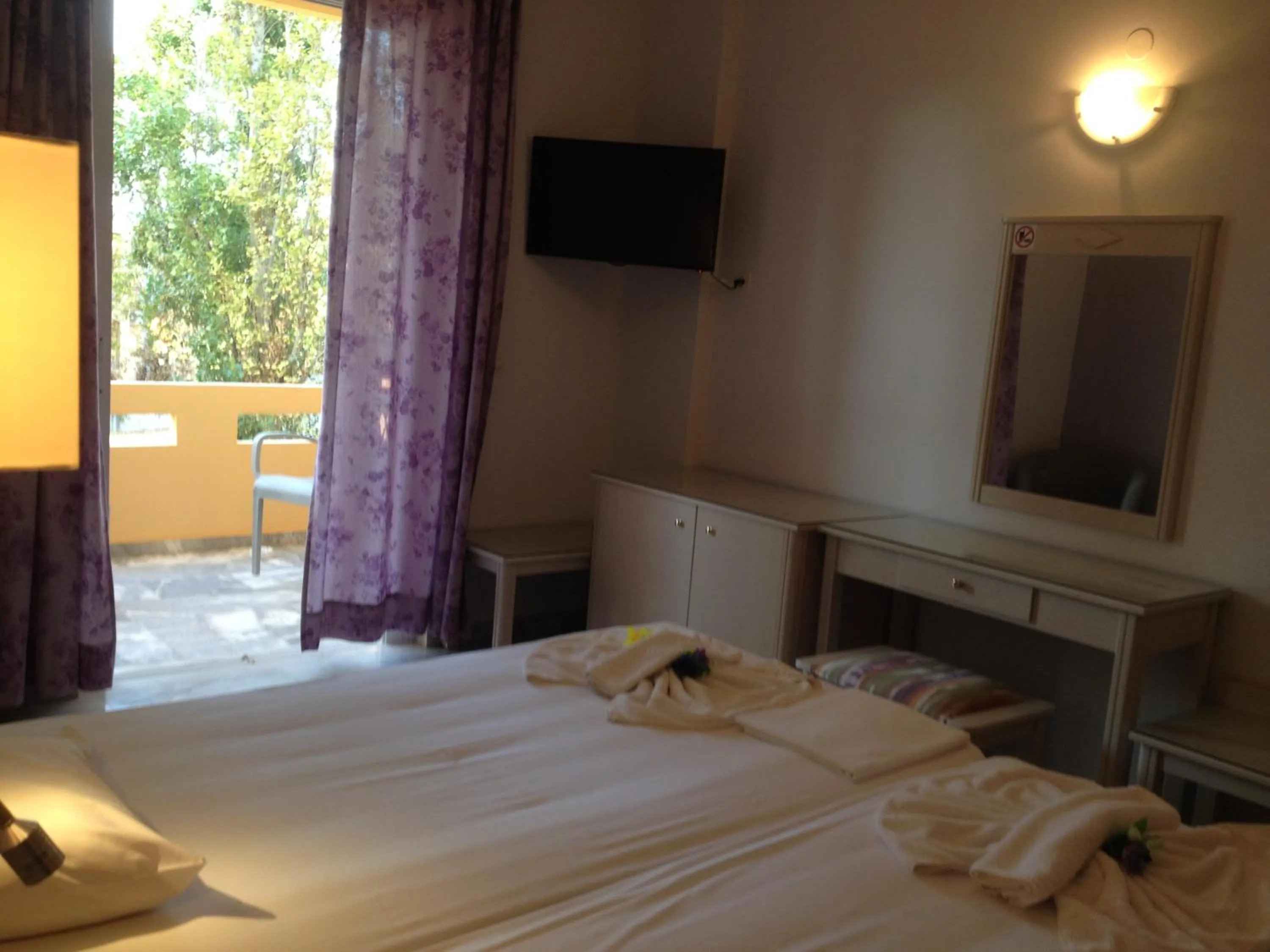 Bed in Kyriaki Hotel