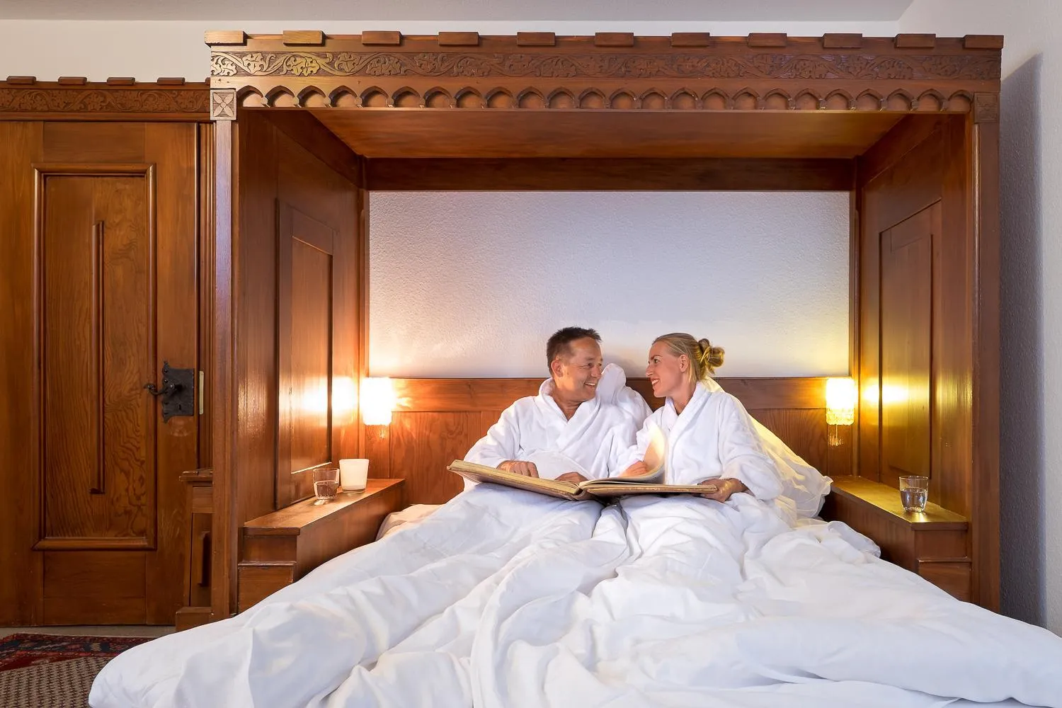 Bed in Hotel der Löwen in Staufen