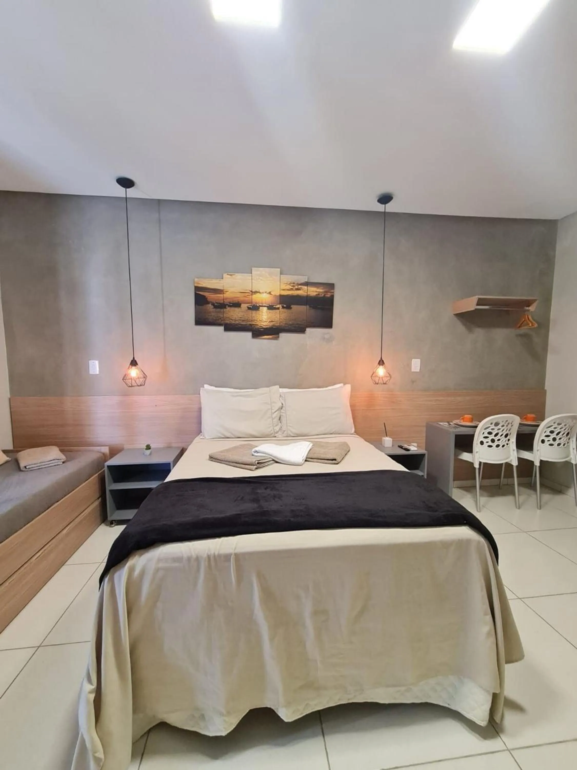 Bed in Pousada Maré do Francês