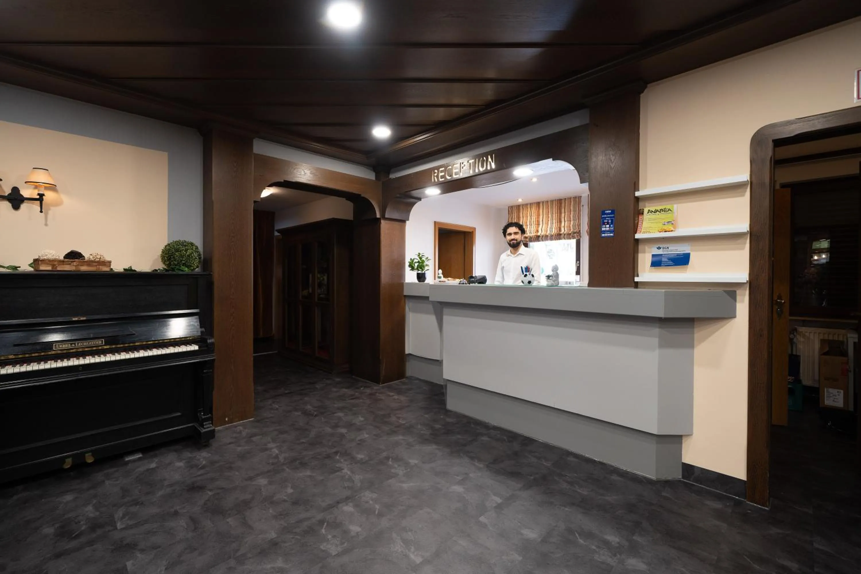 Lobby or reception in Hotel Baeren