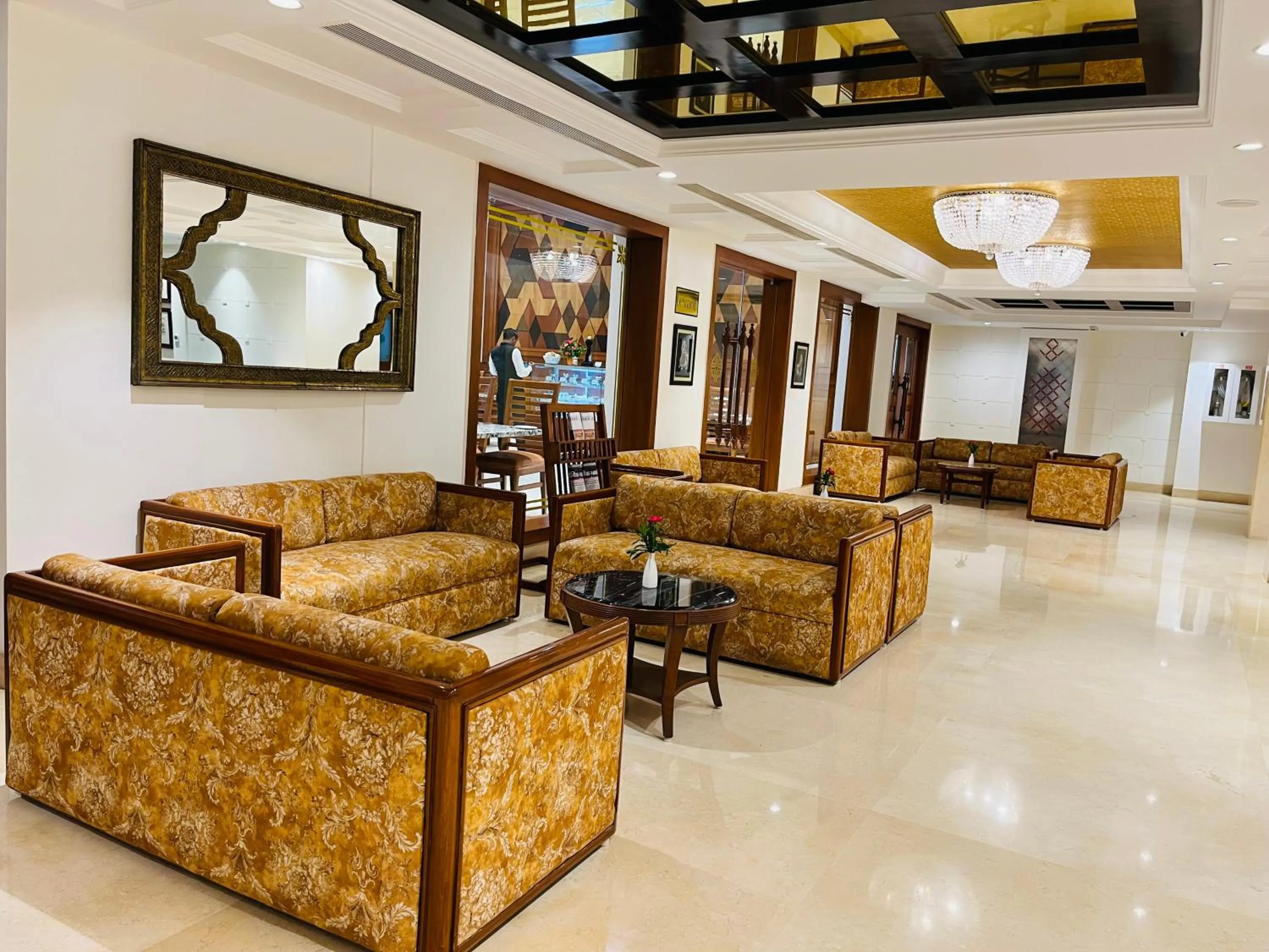 Seating area in Hotel Chandela Khajuraho