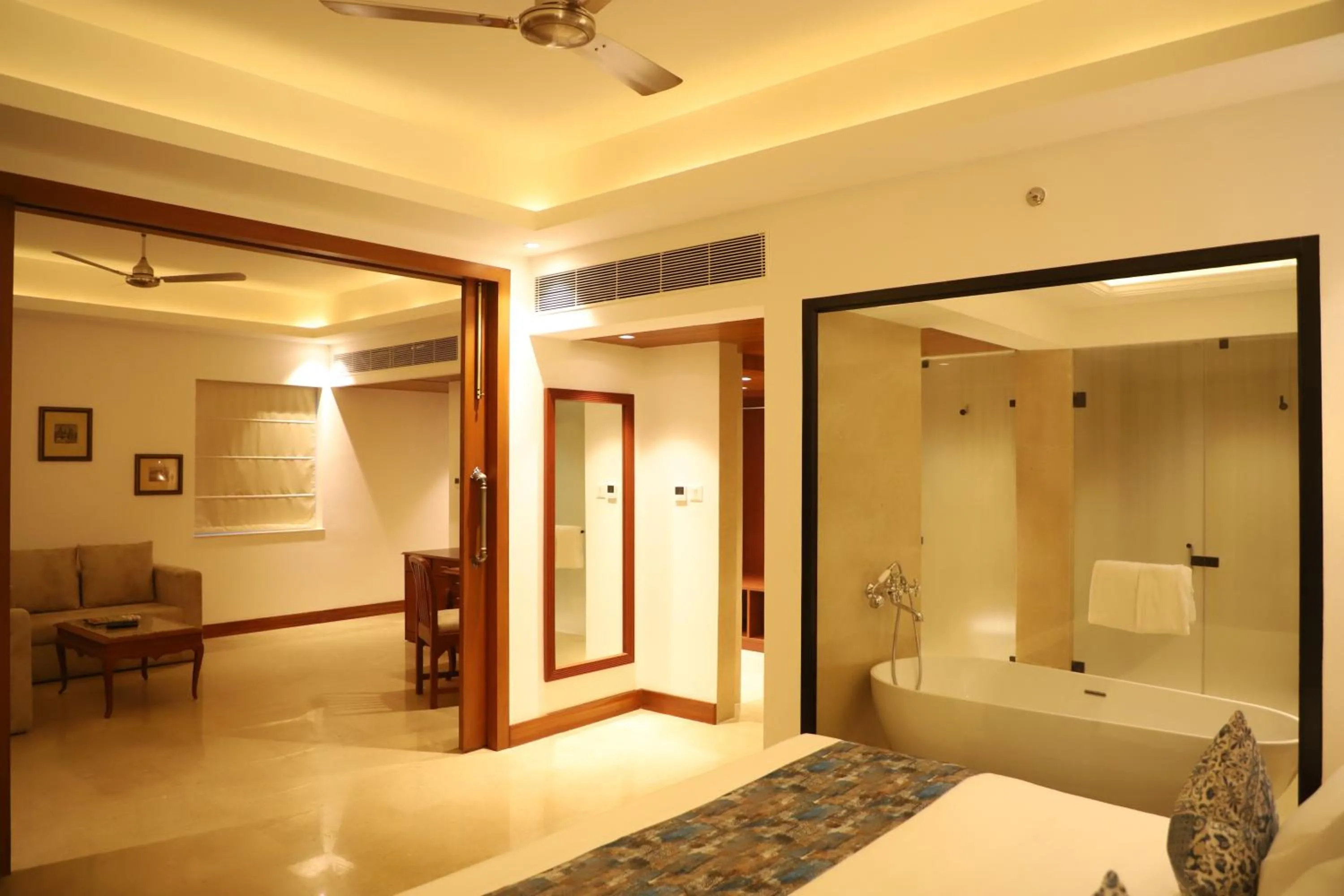 Living room, Bed in Hotel Chandela Khajuraho