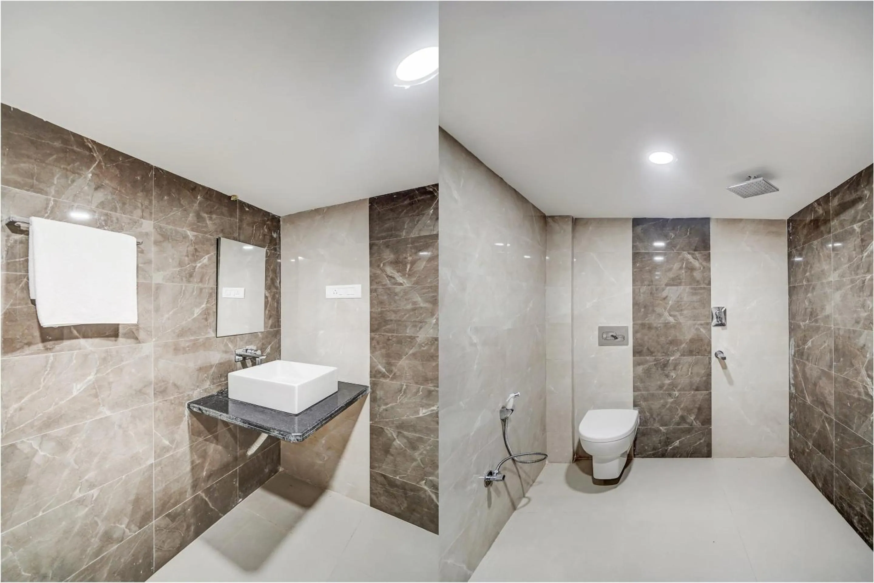 Bathroom in Capital O Sayhallo Prime Residency