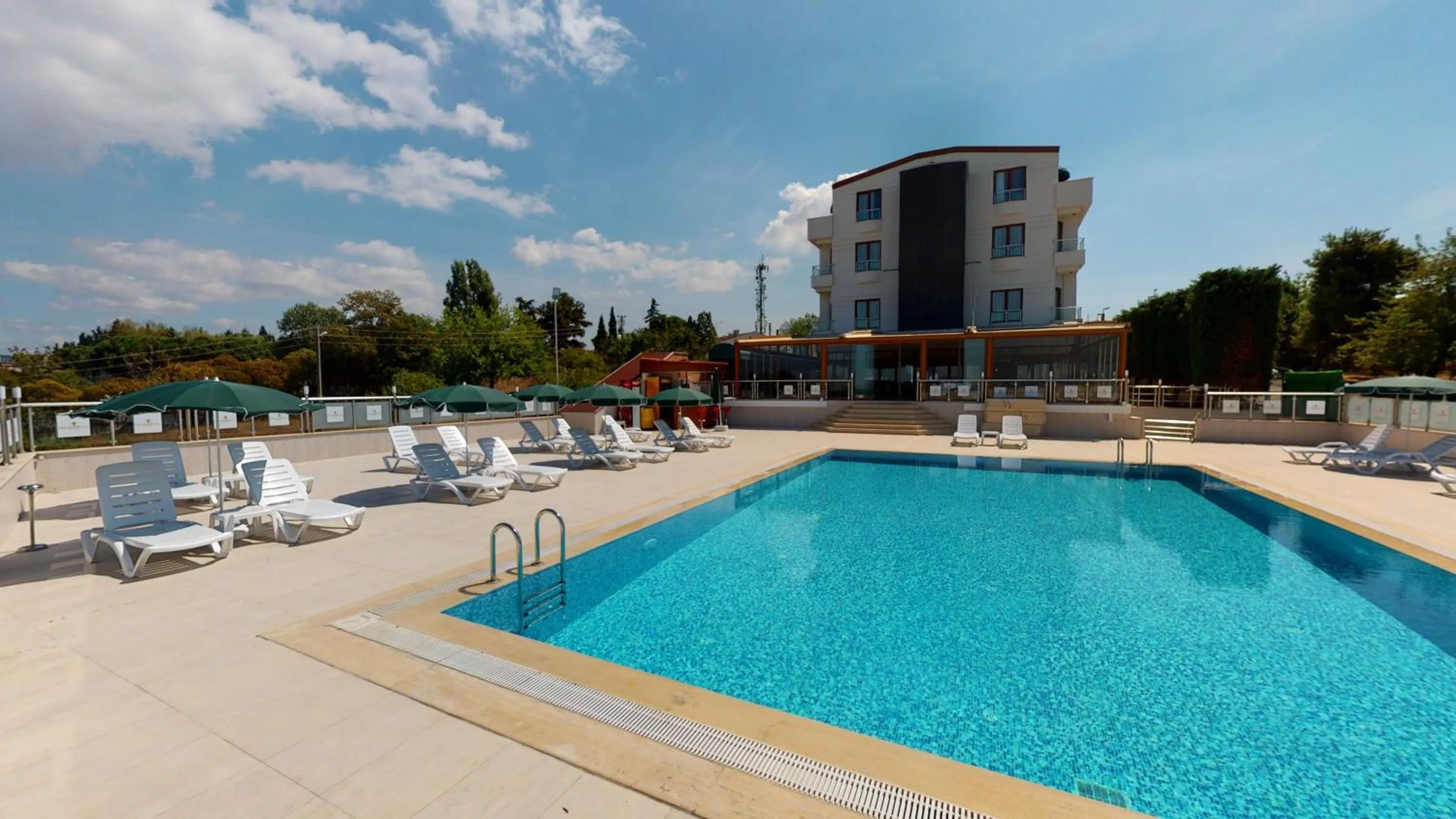Pool view in DOUBLE ROYAL HOTEL