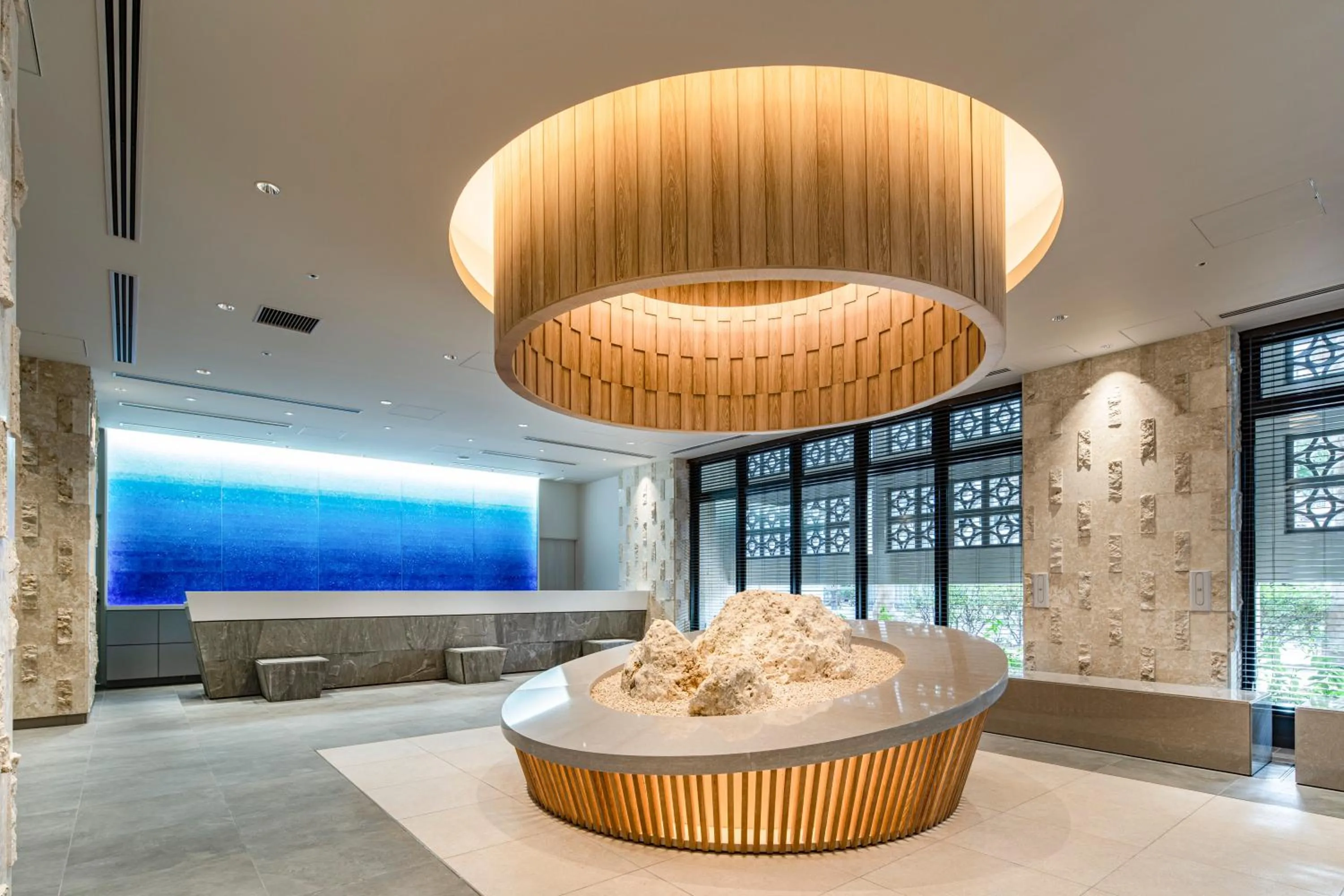 Lobby or reception in Okinawa Hinode Resort and Hot Spring Hotel