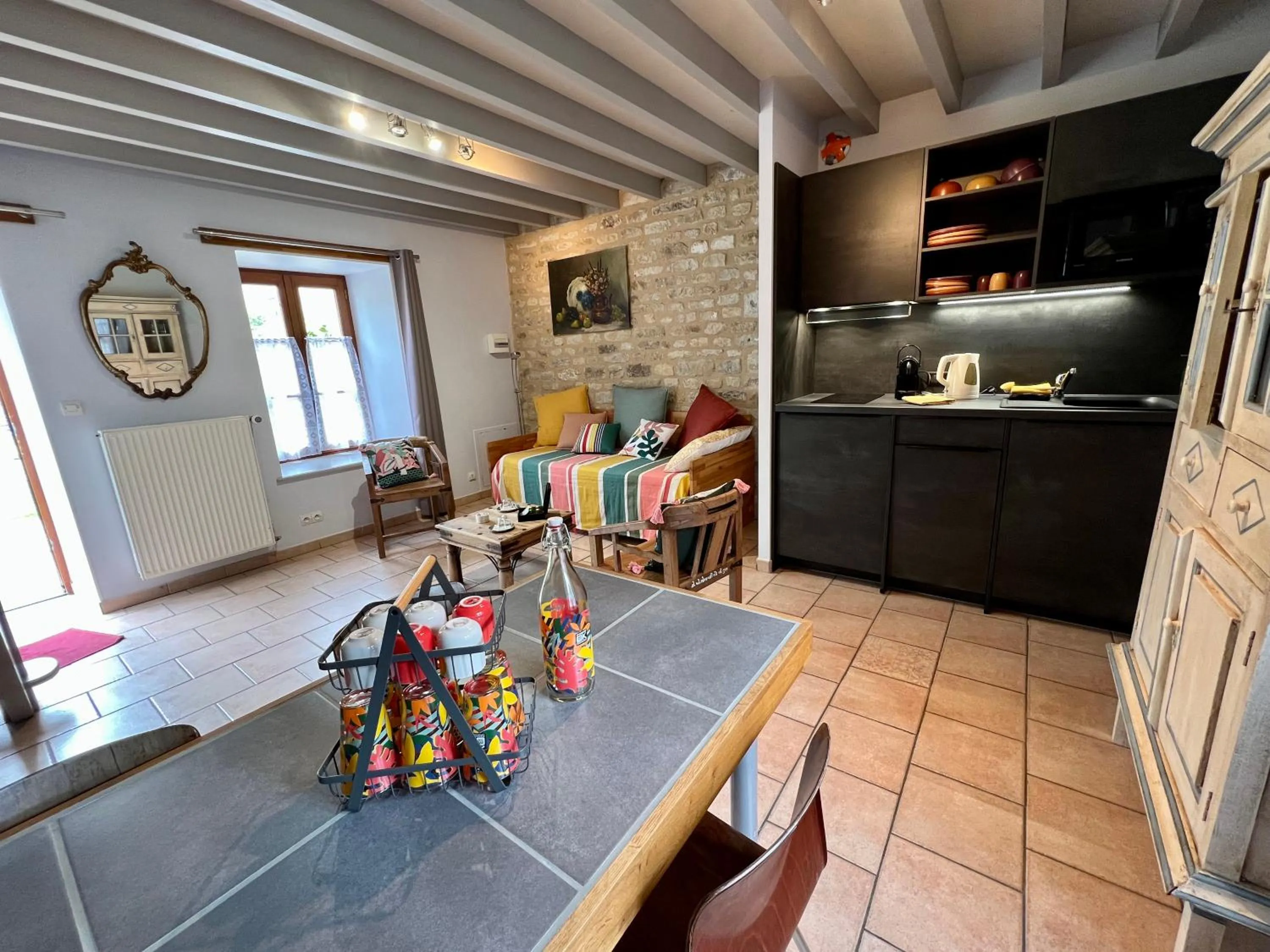 Kitchen or kitchenette in Domaine Utah Beach - Le Grand Hard