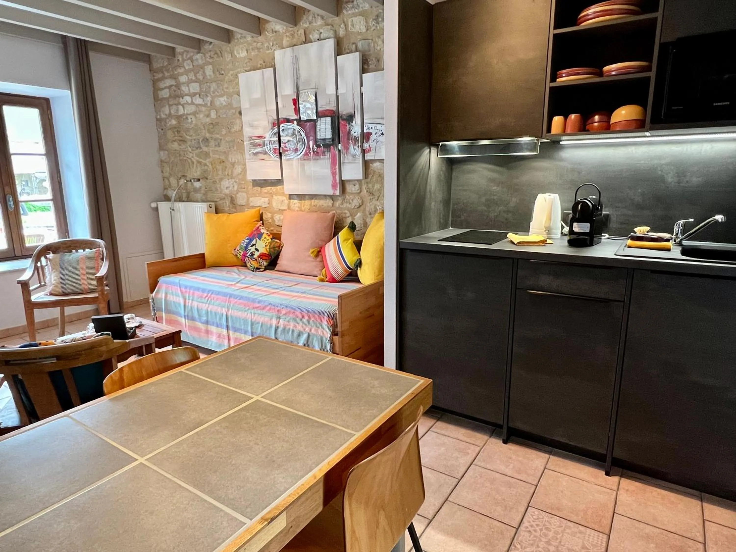 Kitchen or kitchenette in Domaine Utah Beach - Le Grand Hard