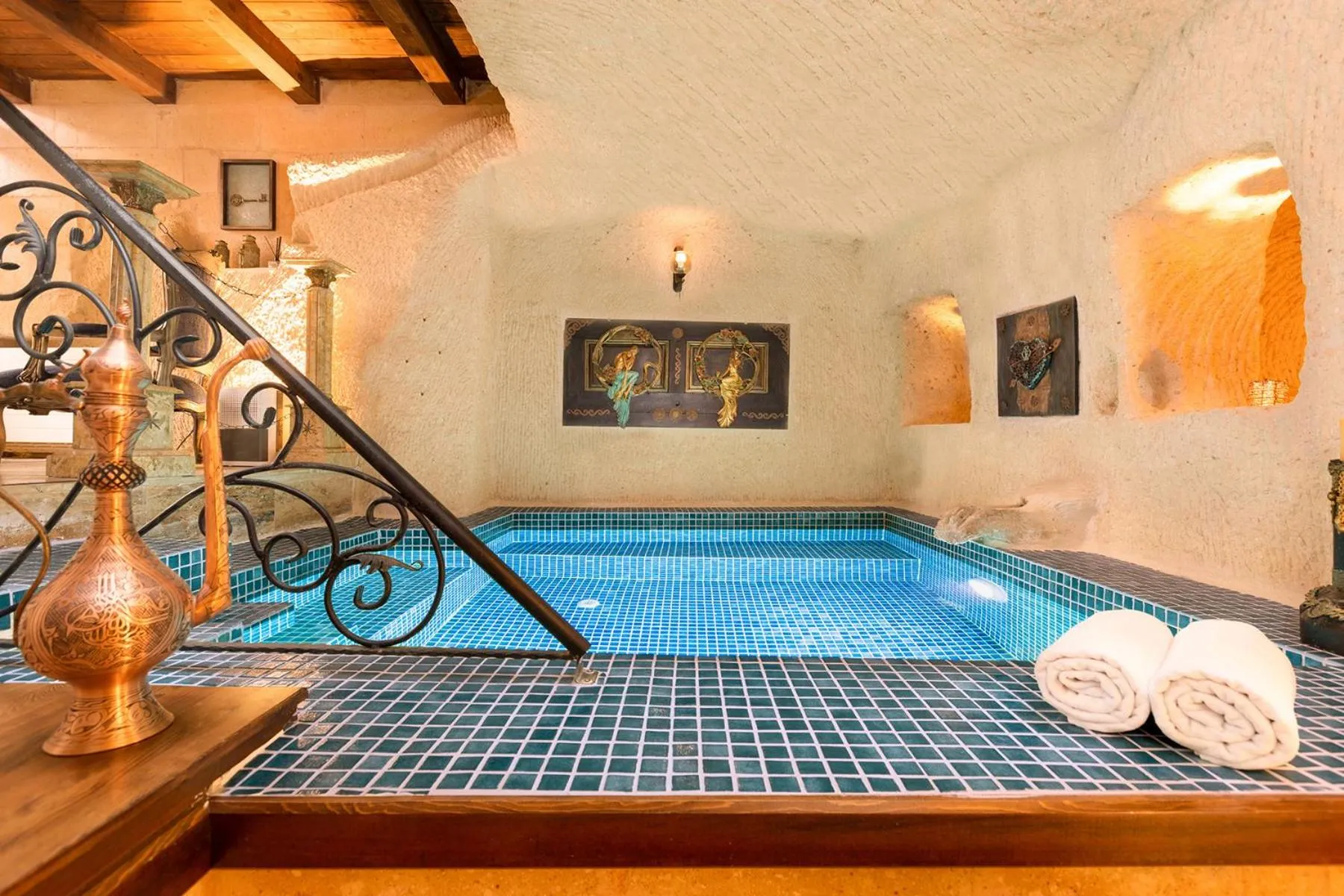 Pool view in Elysion Cave Suites