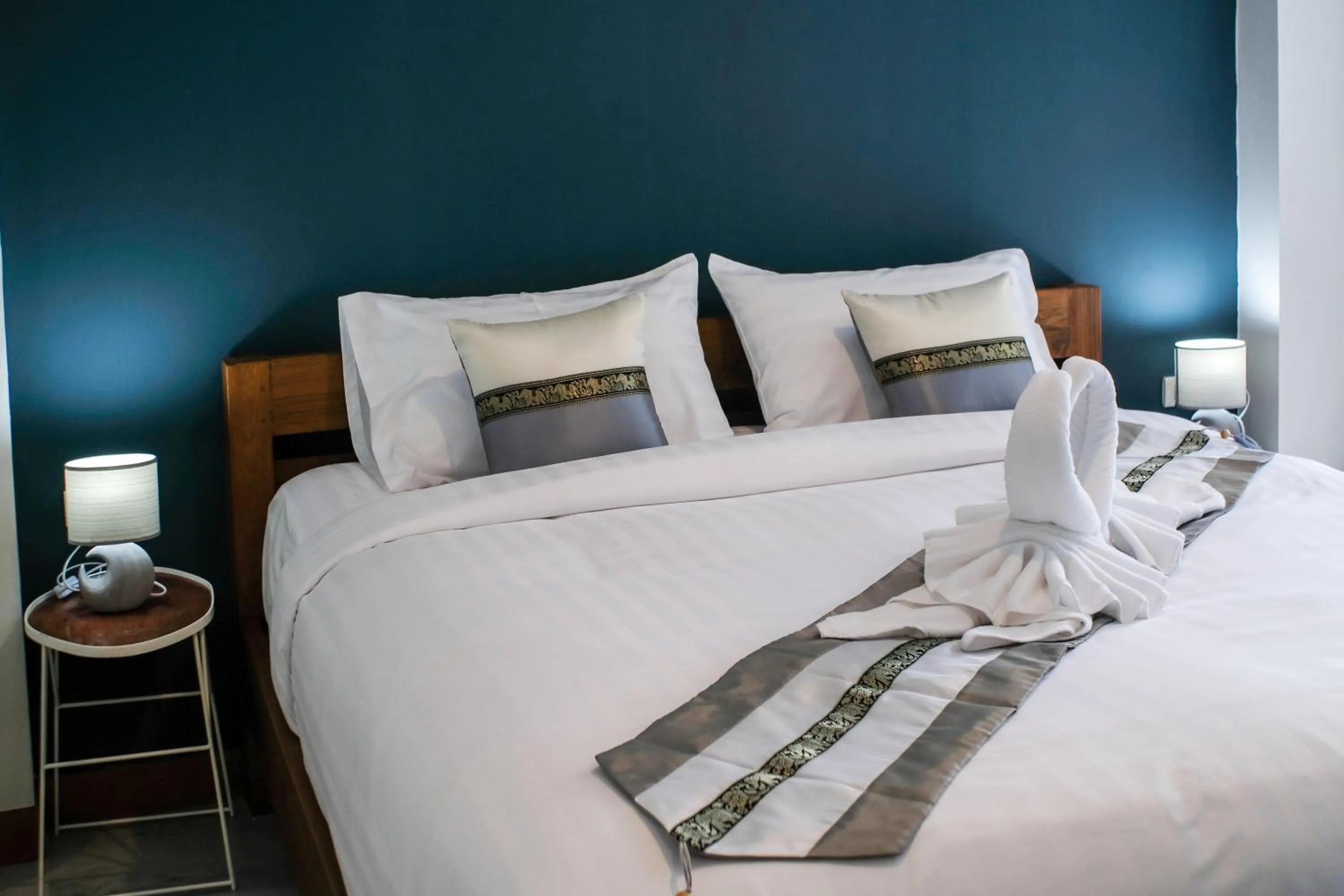 Bed in PaiApartHotel