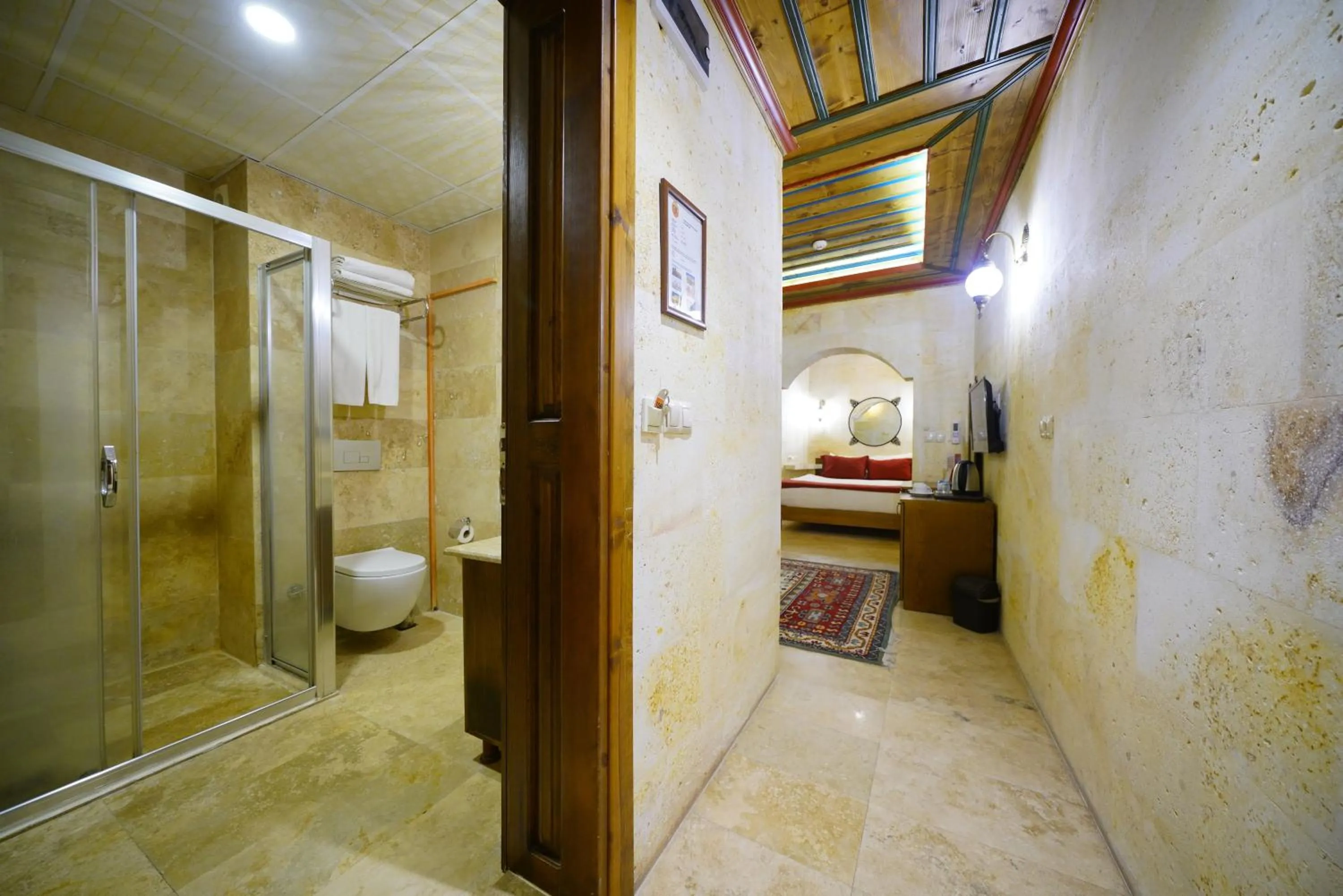 Bed in Balloon Cave Hotel