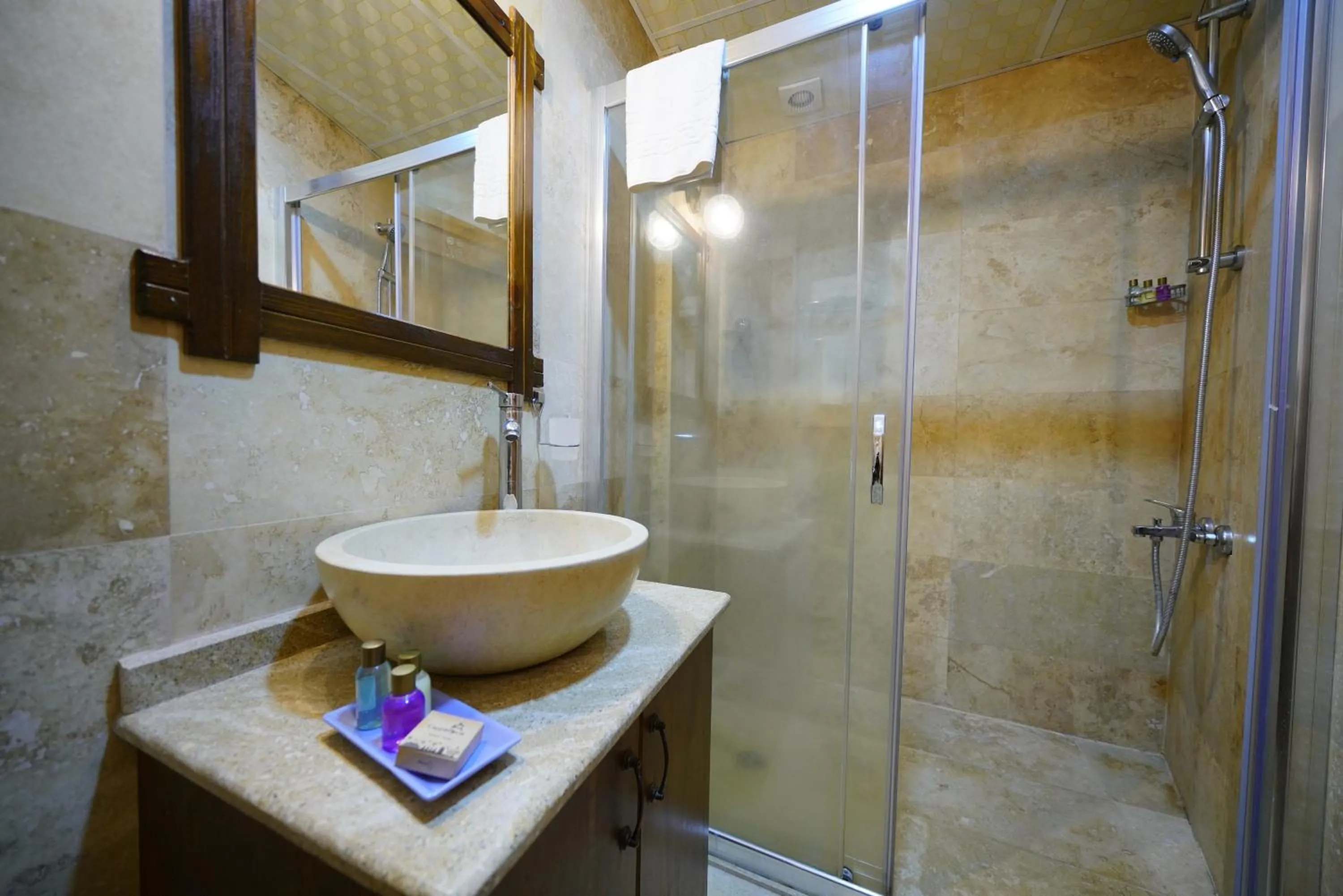 Shower in Balloon Cave Hotel