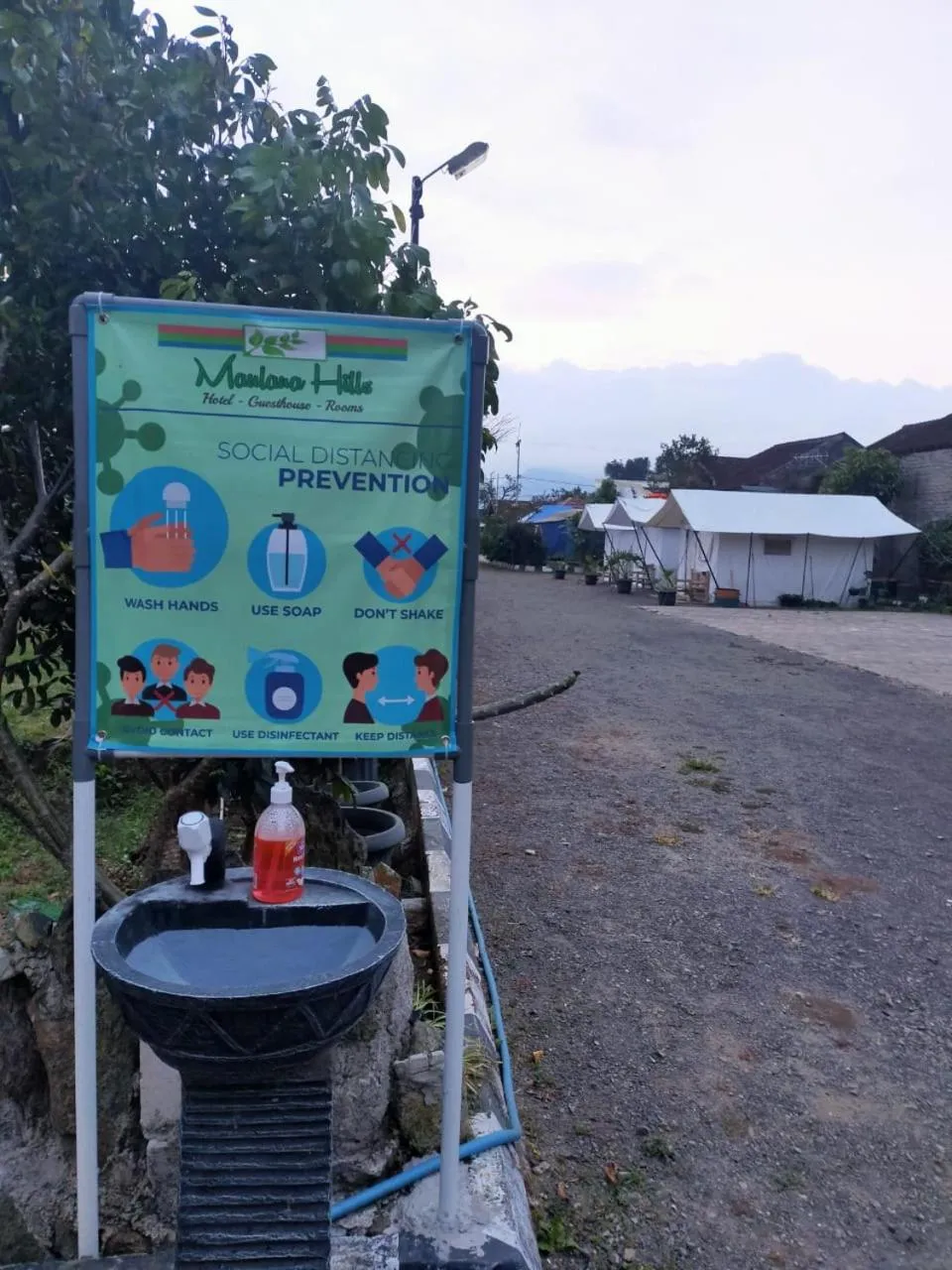 Garden view in Maulana Hills Syariah Hotel
