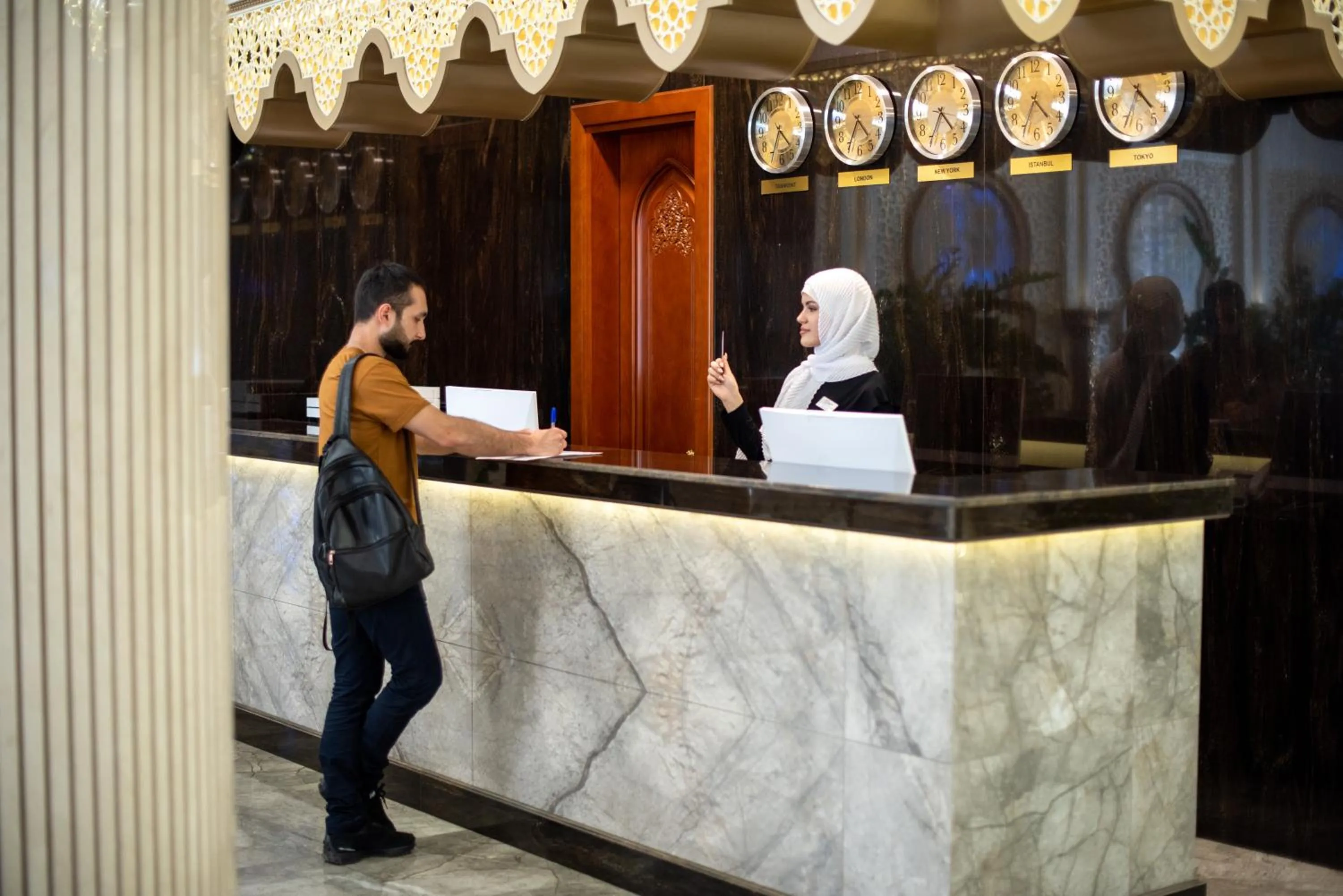 Lobby or reception in Manor Hotel