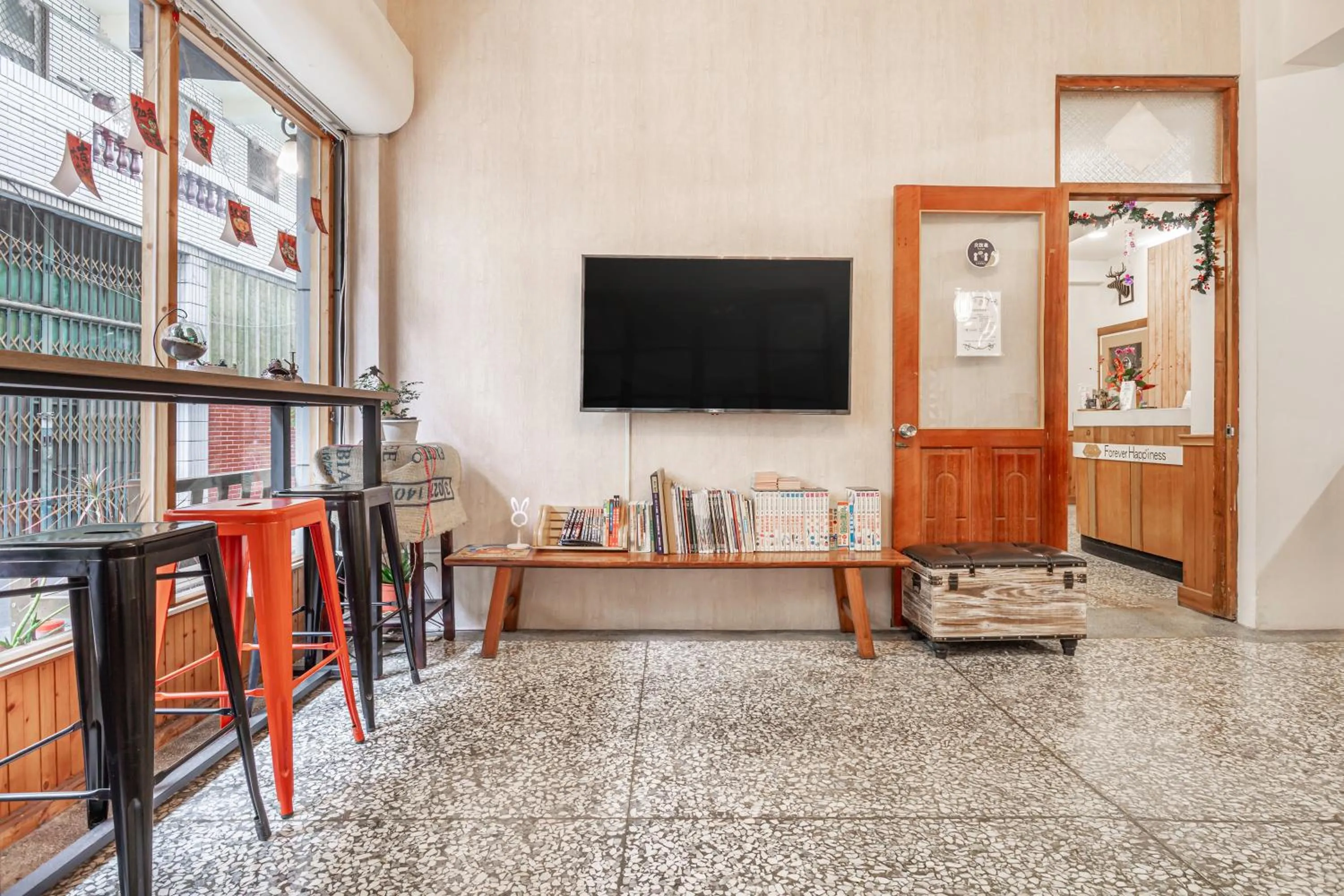 On site in Forever Happiness Hostel