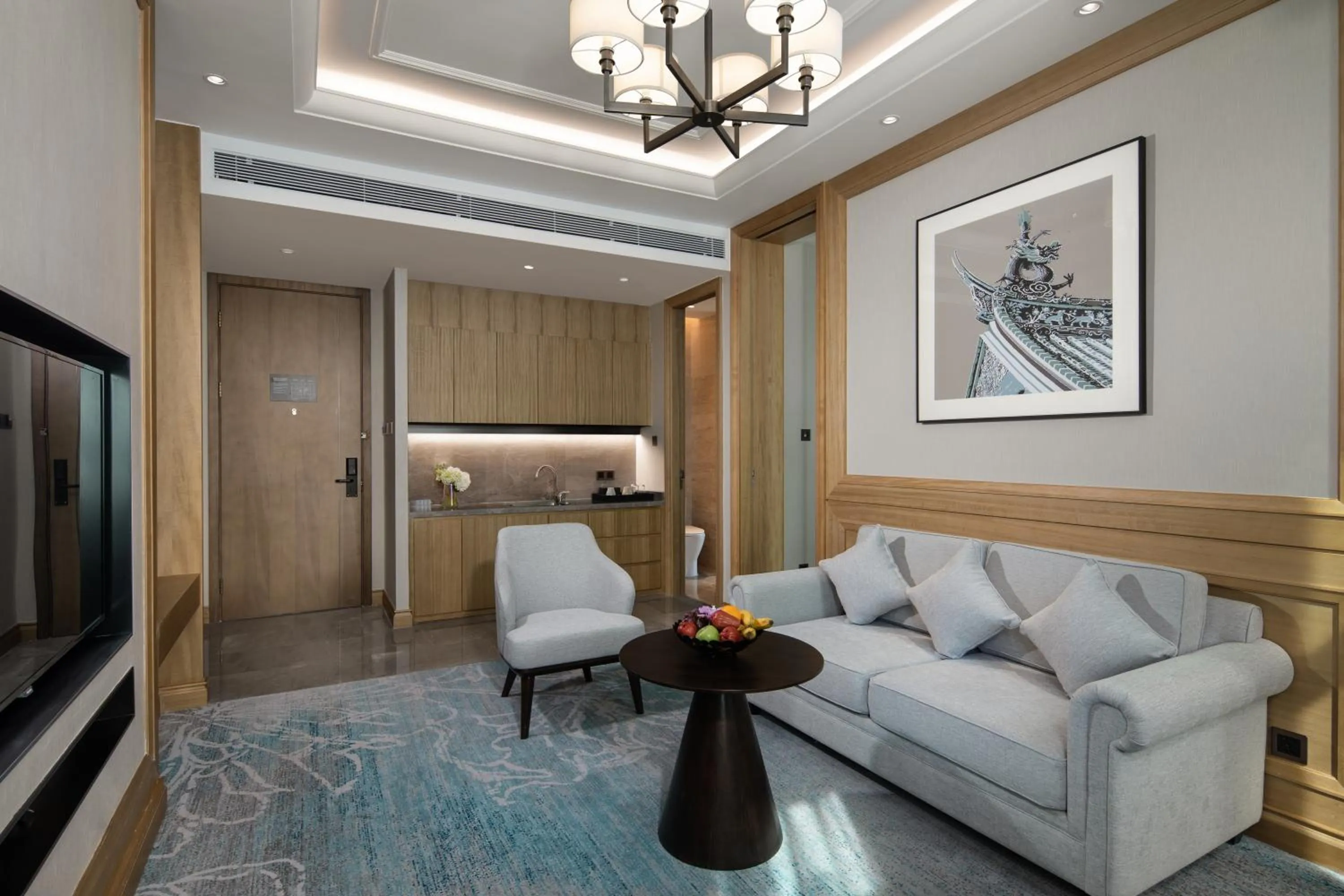 Living room in C&D Hotel,Xiamen Xiang'an-Late Check Out & Free Welcome Snacks