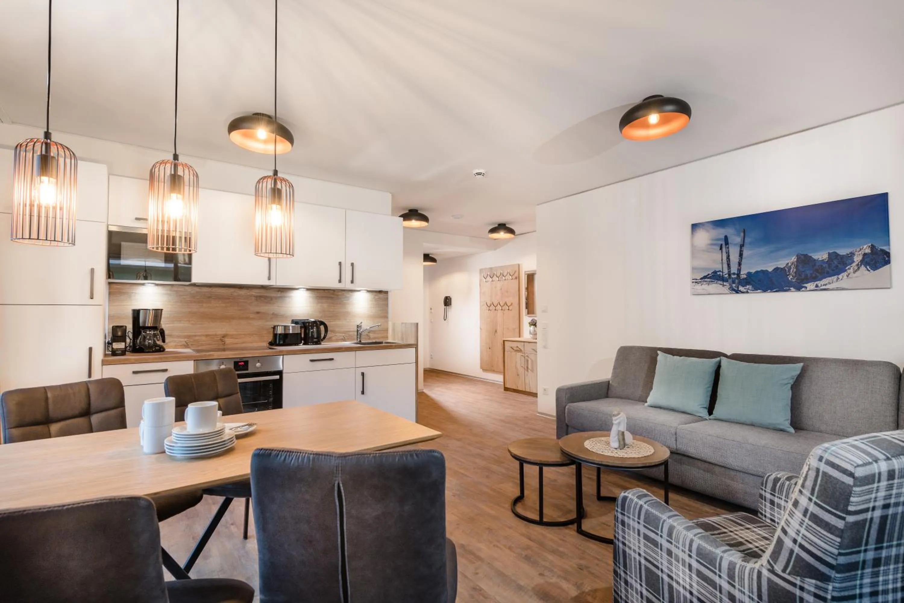 Kitchen or kitchenette in AlpenParks Hotel & Apartment Hochkönig