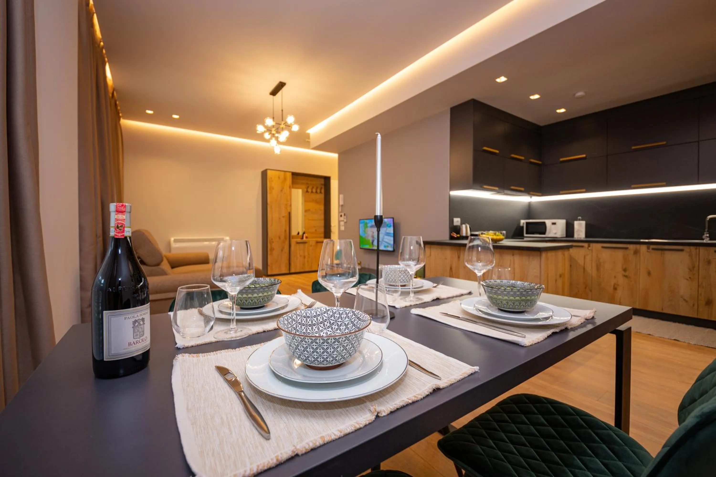 Kitchen or kitchenette in Central Chic Apartments