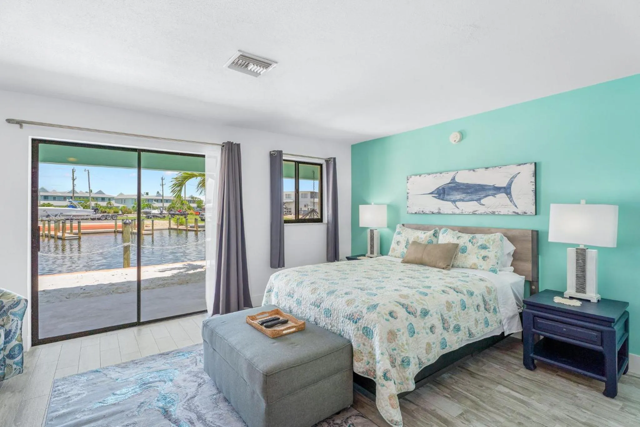 Bed in Off the Charts Inn