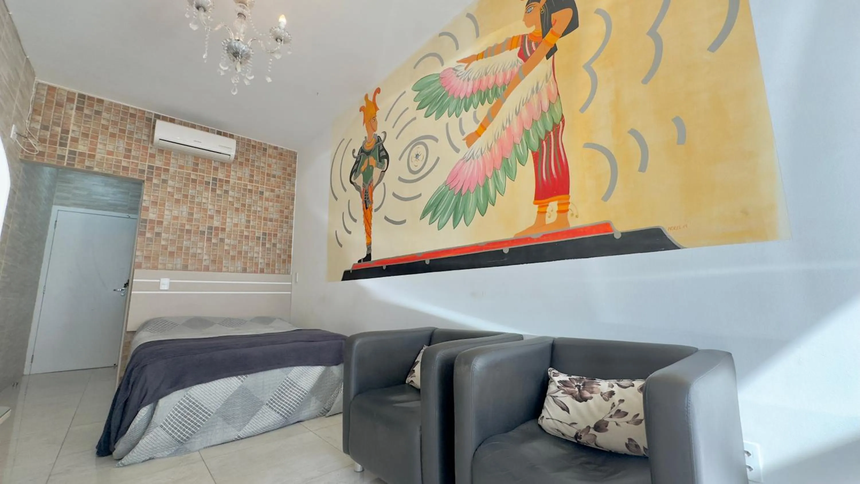 Bed in Hotel das Palmas