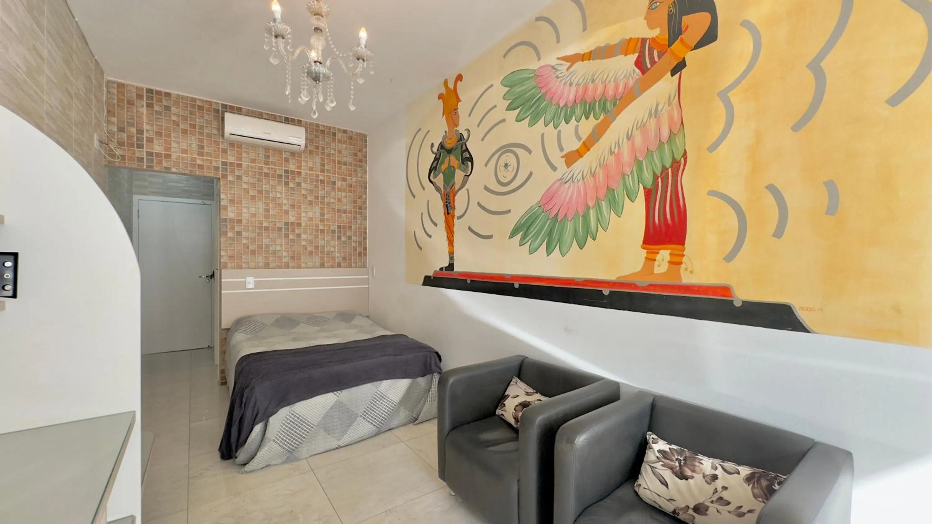 Bed in Hotel das Palmas