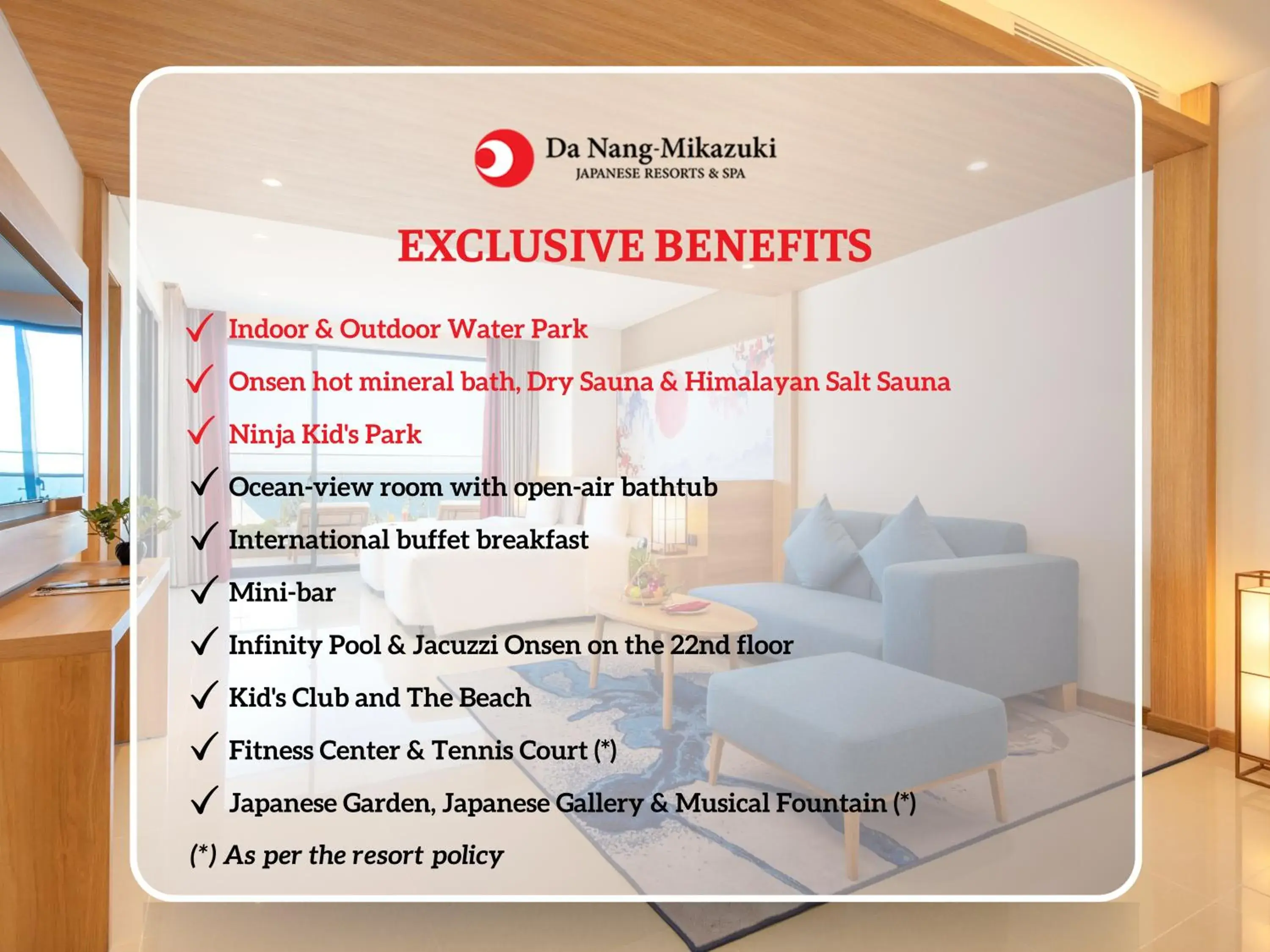 Special Offer - Premium Family Panoramic Ocean - Quad room, Onsen & Water Park Inclusive in Da Nang - Mikazuki Japanese Resorts & Spa Special Offer - Premium Family Panoramic Ocean - Quad room, Onsen & Water Park Inclusive in Da Nang - Mikazuki Japanese Resorts & Spa