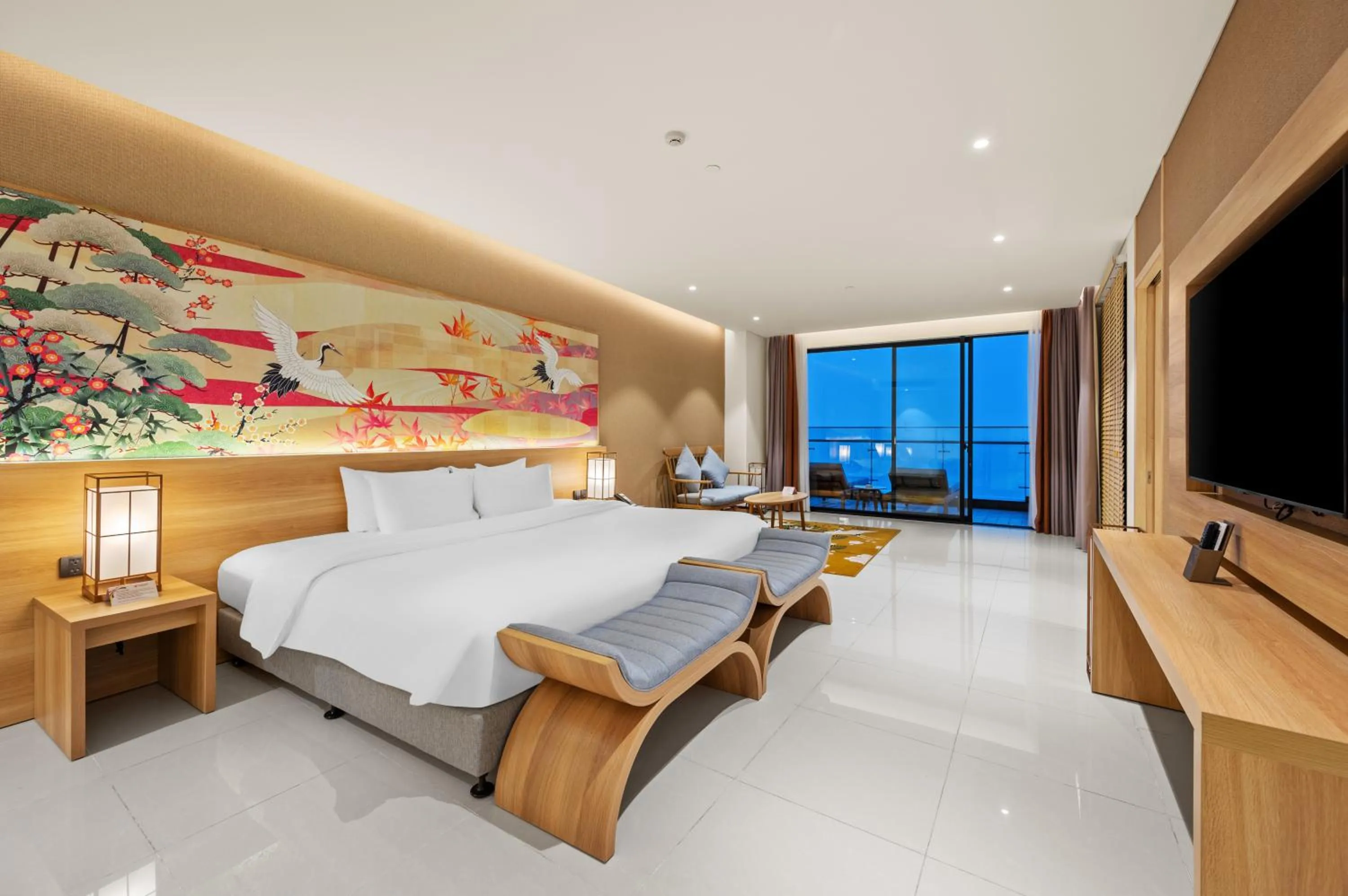 View (from property/room), Bed in Da Nang - Mikazuki Japanese Resorts & Spa