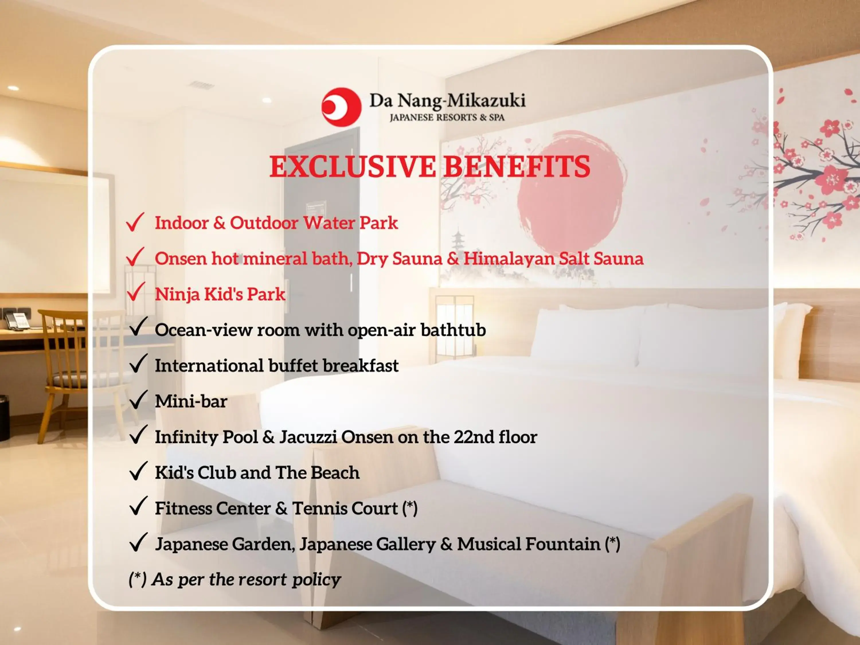 Special Offer - Onsen & Water Park Inclusive - Premium Family with Ocean View in Da Nang - Mikazuki Japanese Resorts & Spa Special Offer - Onsen & Water Park Inclusive - Premium Family with Ocean View in Da Nang - Mikazuki Japanese Resorts & Spa