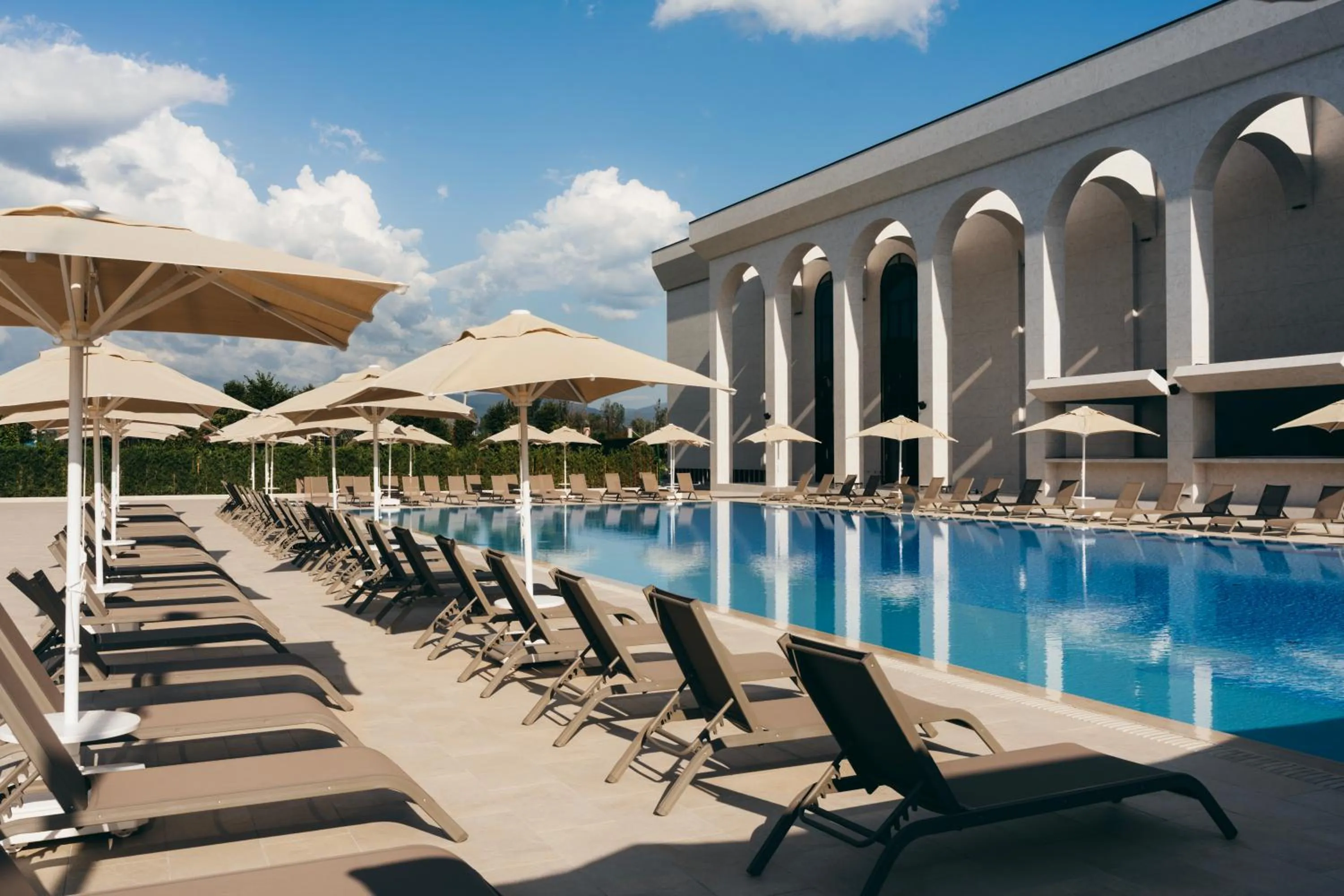 Pool view in Villa Mosavali